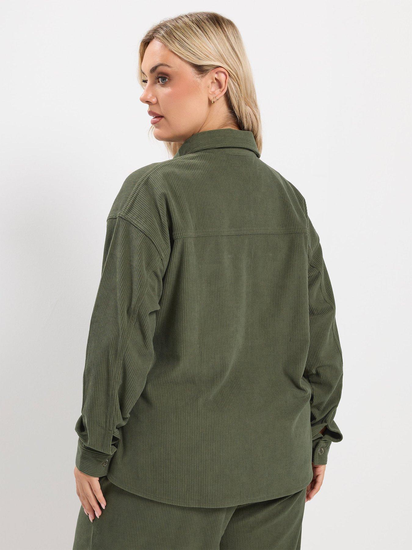 Image 2 of 4 of Yours Curve Corduroy Shirt