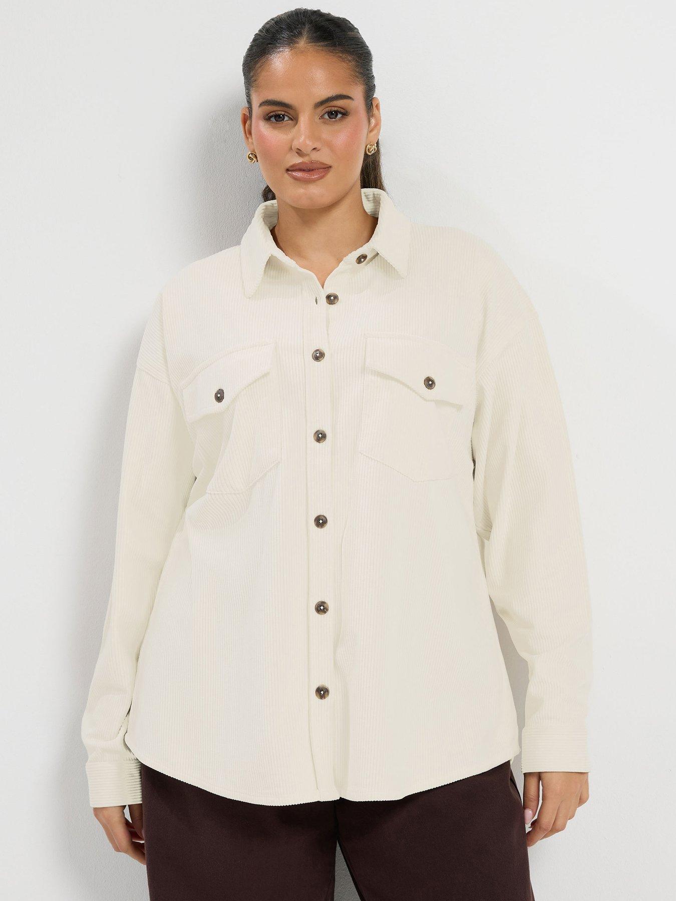 Image 1 of 4 of Yours Curve Corduroy Shirt