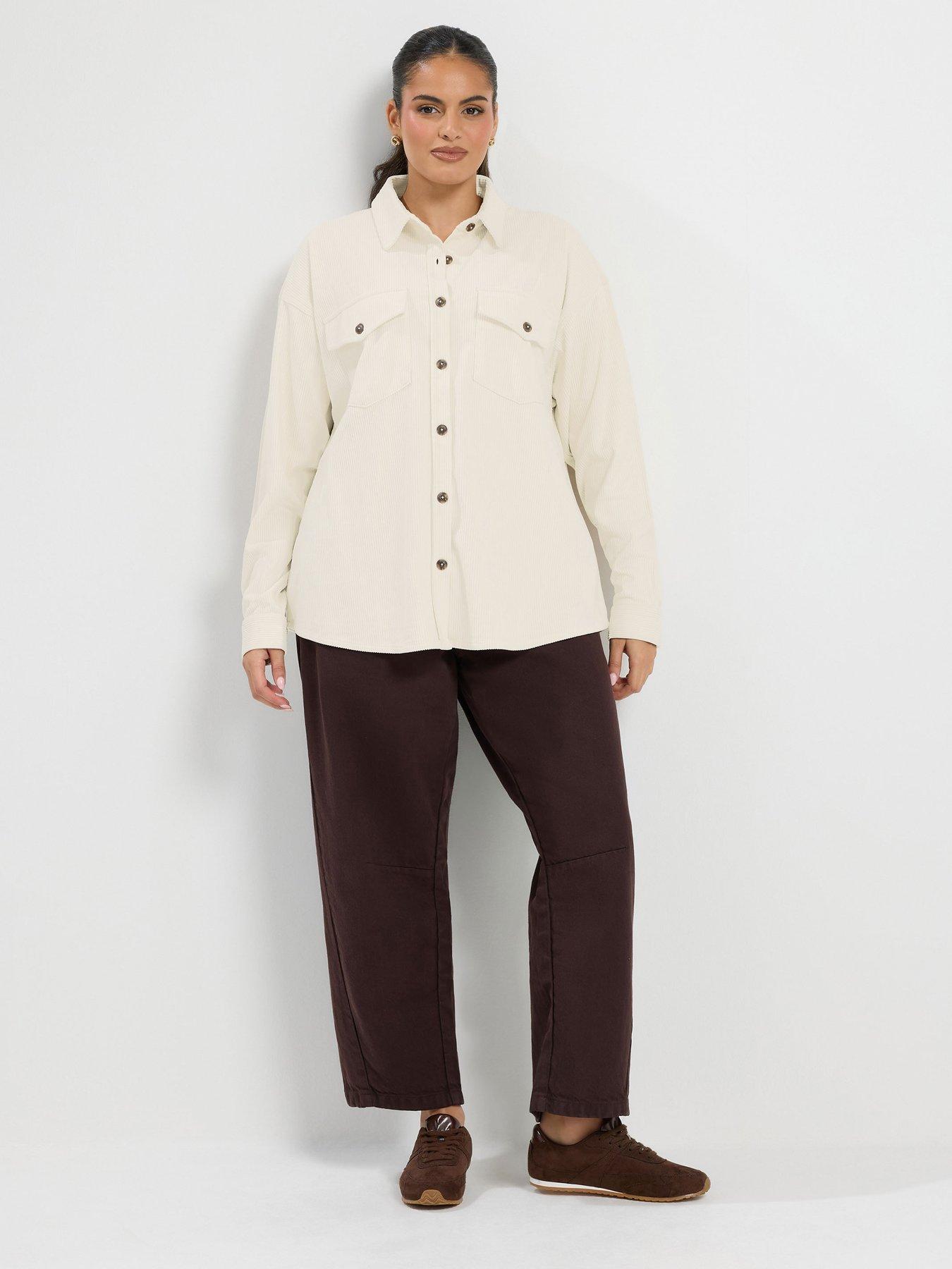Image 3 of 4 of Yours Curve Corduroy Shirt