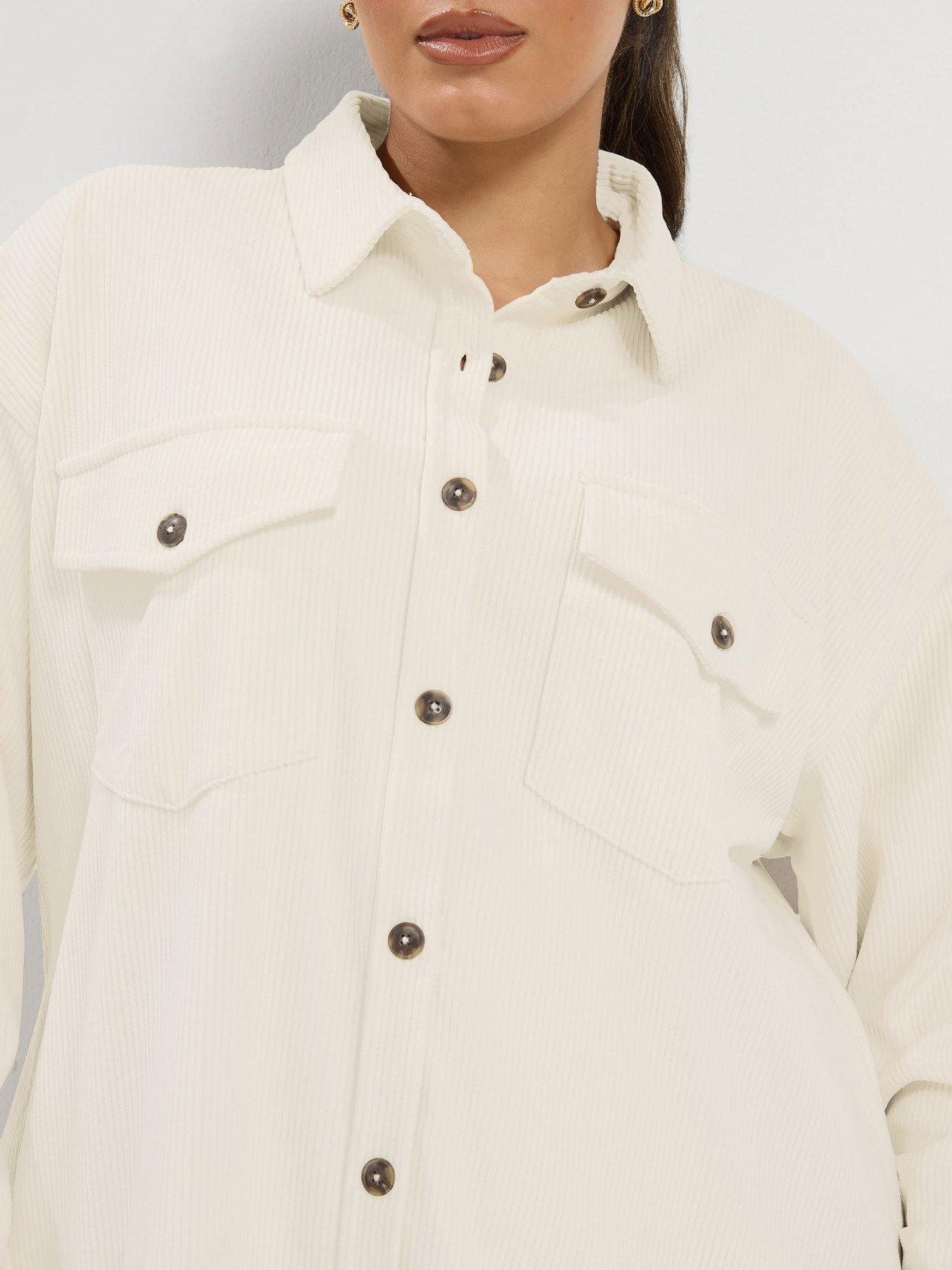 Image 4 of 4 of Yours Curve Corduroy Shirt
