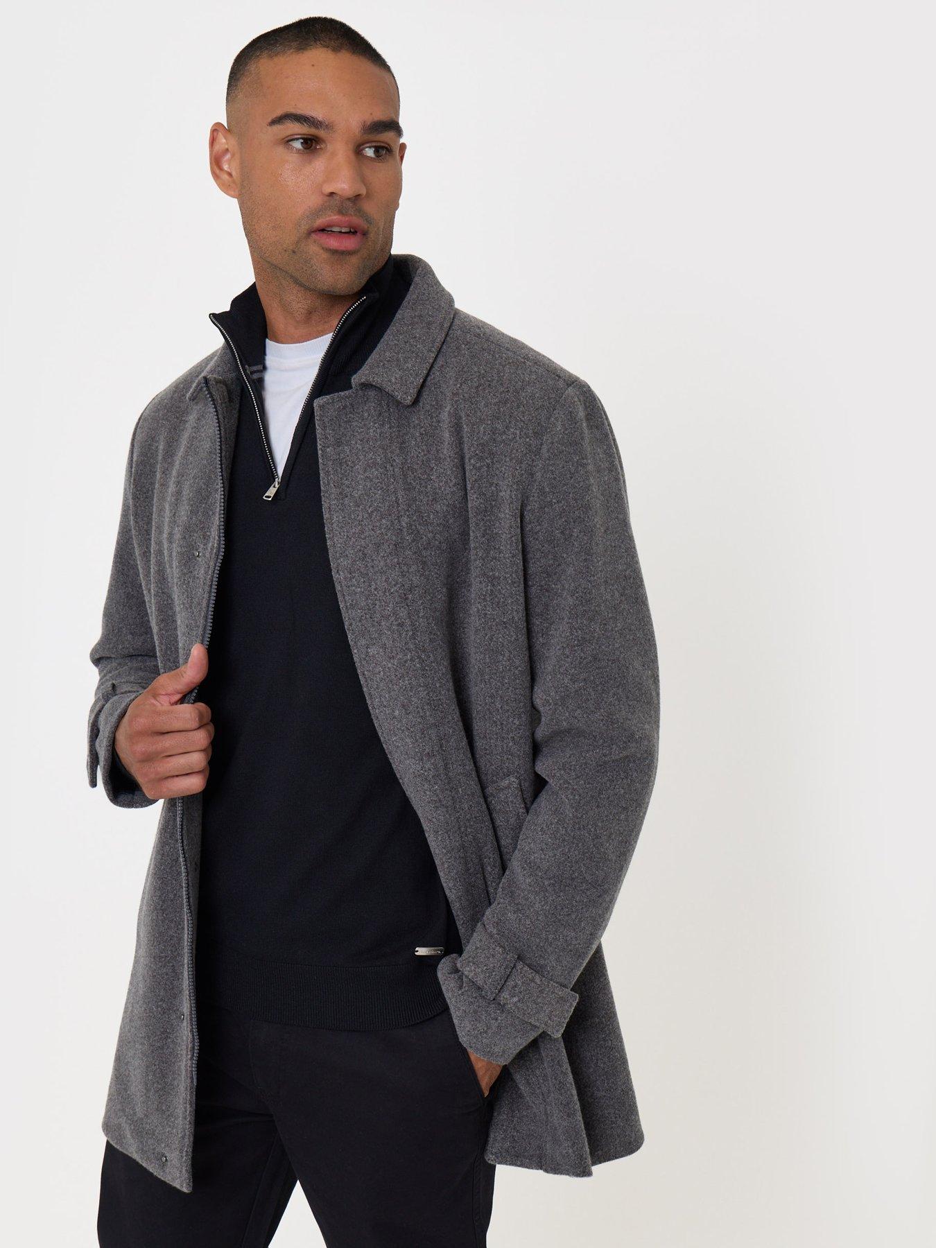 Image 1 of 5 of Threadbare Mens Jacket Alon - Charcoal (FAUX WOOL)