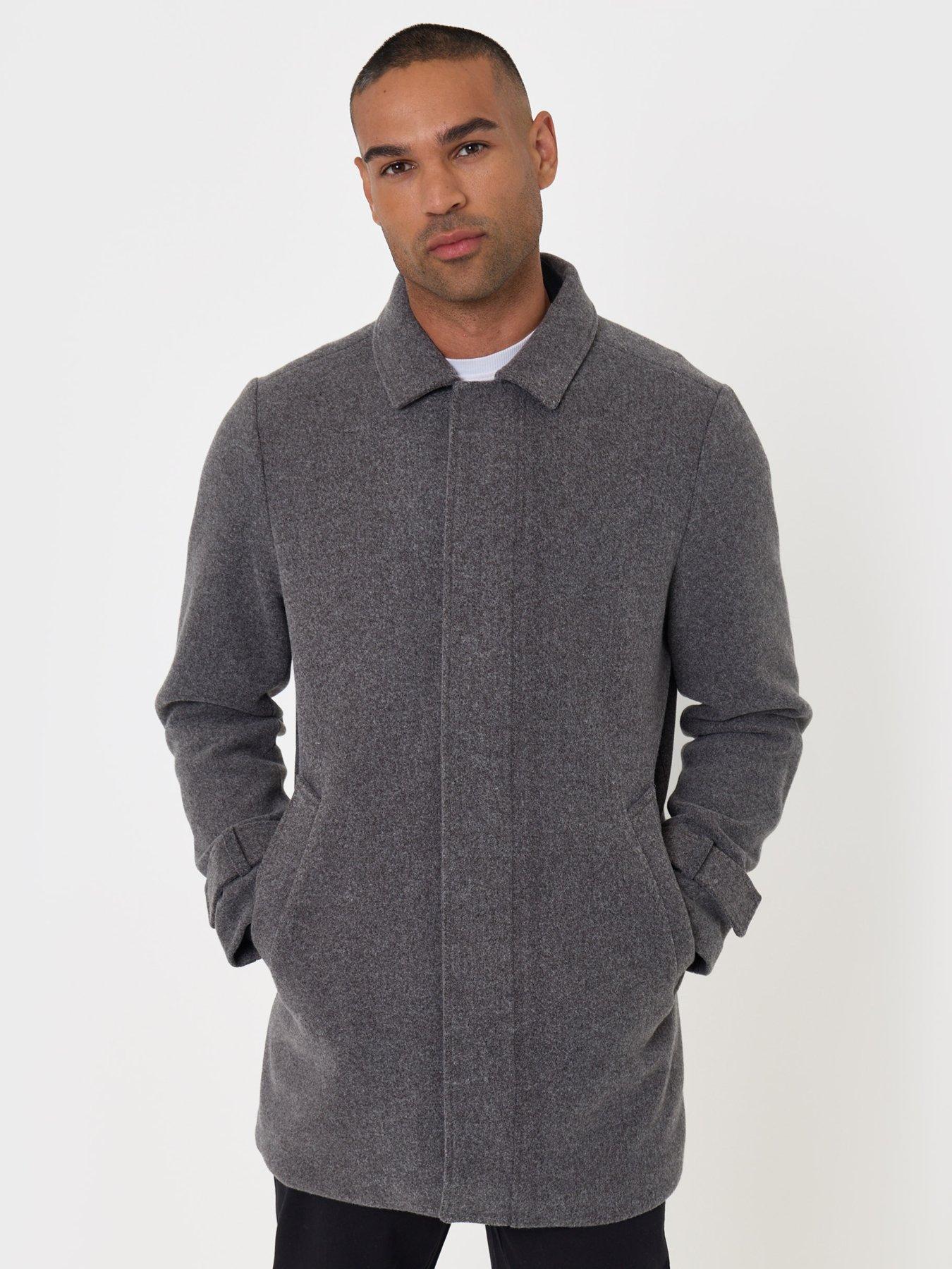 Image 5 of 5 of Threadbare Mens Jacket Alon - Charcoal (FAUX WOOL)