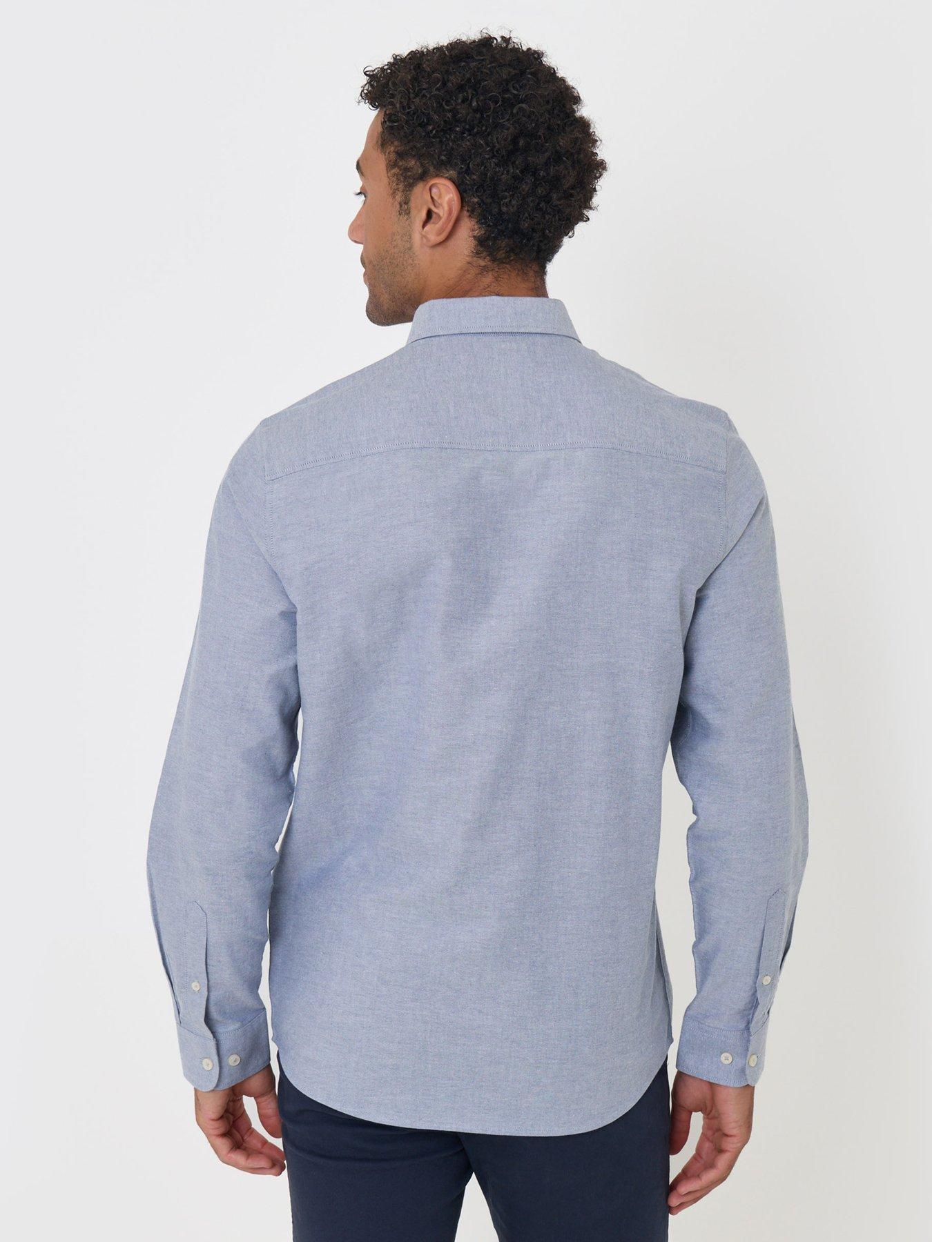 Image 2 of 4 of Threadbare Mens Shirt L/Slv Oxford Beacon - Vintage Blue/White (AW25 change to regular spec, previous spec was slim fit)
