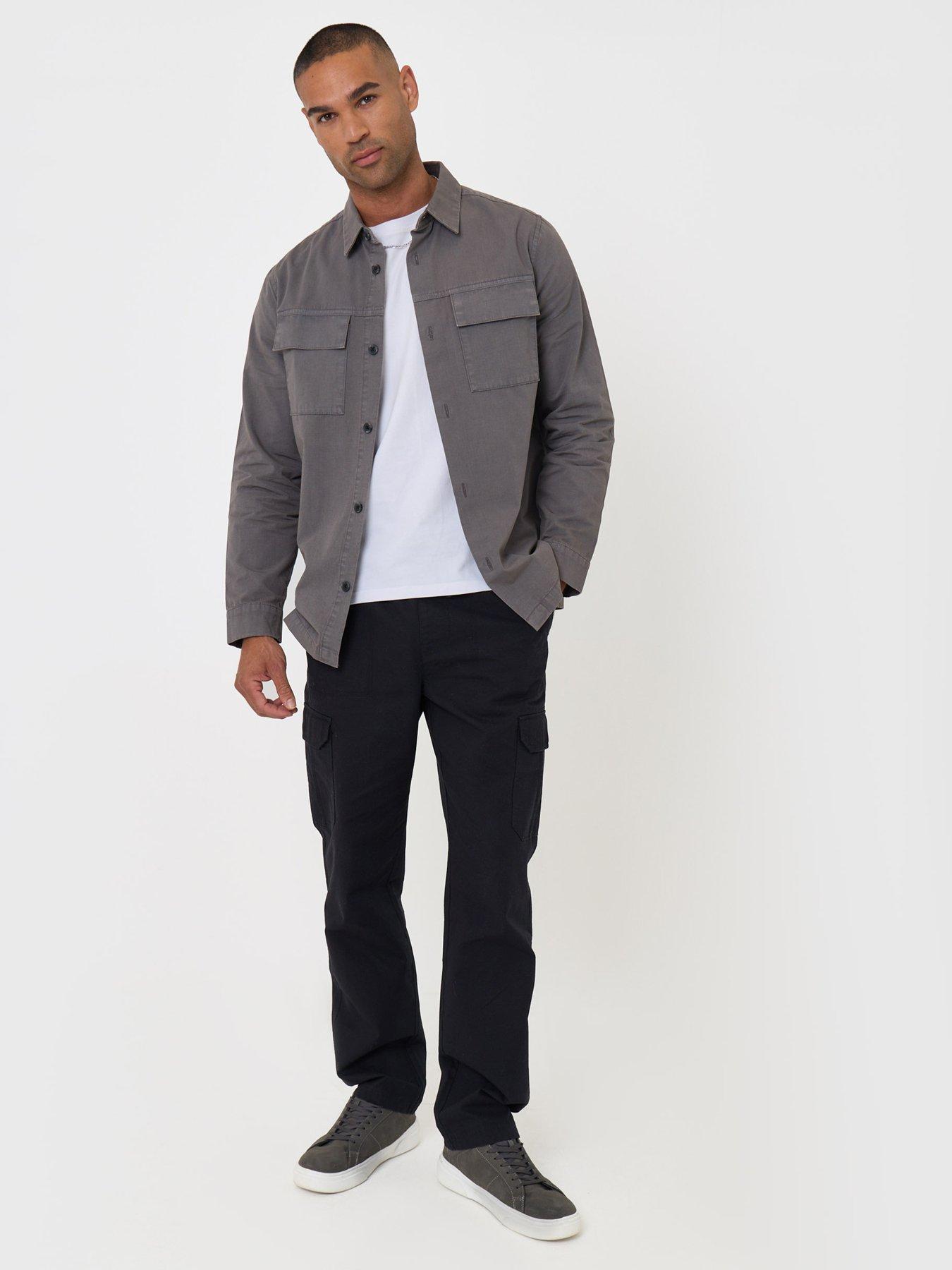 Image 3 of 5 of Threadbare Mens Shacket L/Slv Clergy - Slate (Regular Fit)