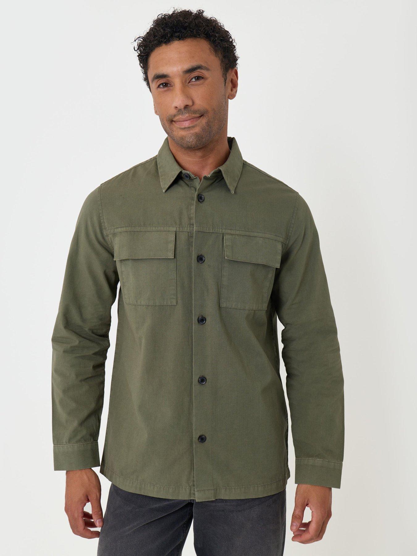 Image 5 of 5 of Threadbare Mens Shacket L/Slv Clergy - Olive (Regular Fit)