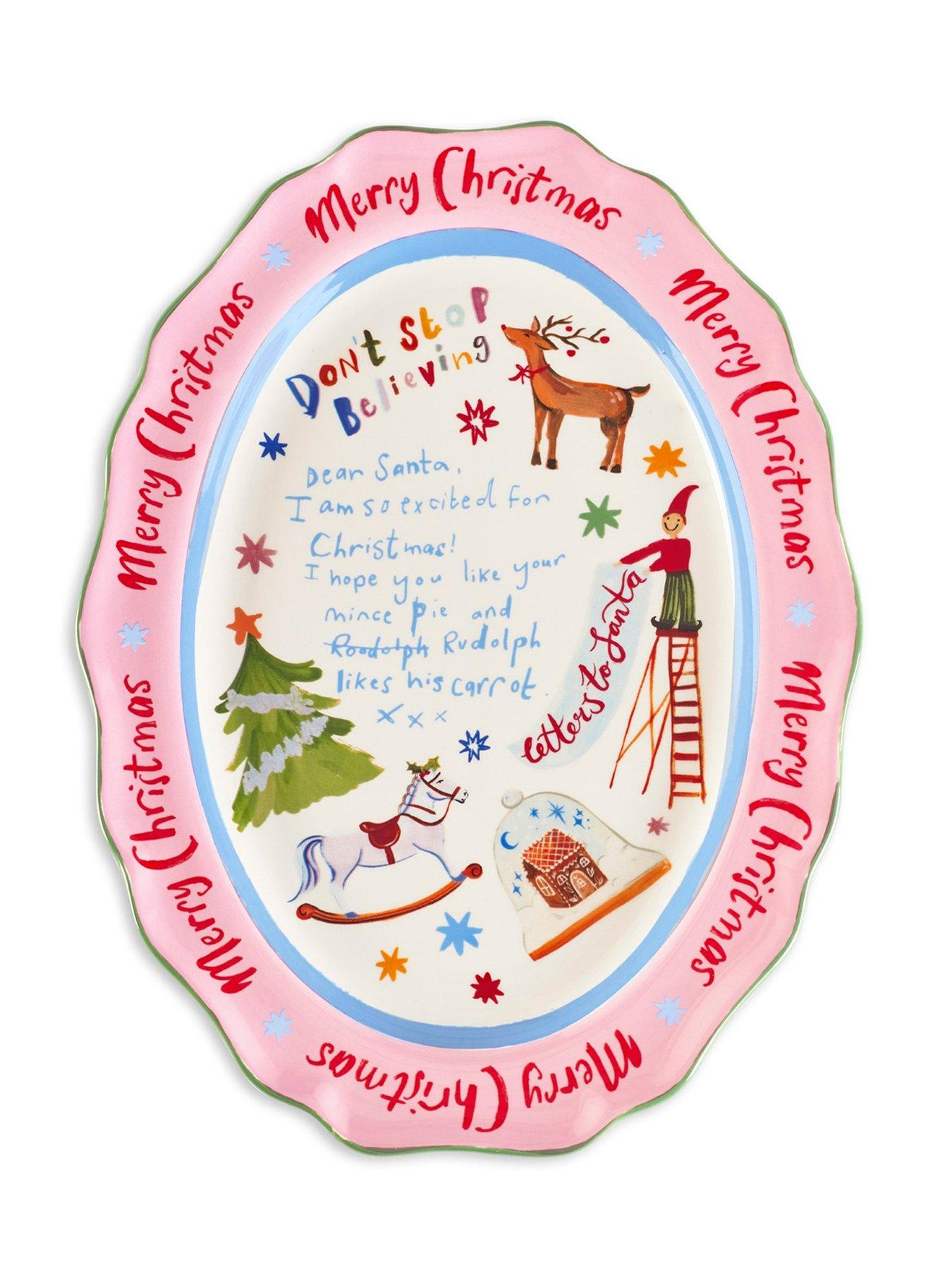 Image 6 of 6 of Eleanor Bowmer Dear Santa Serve Platter