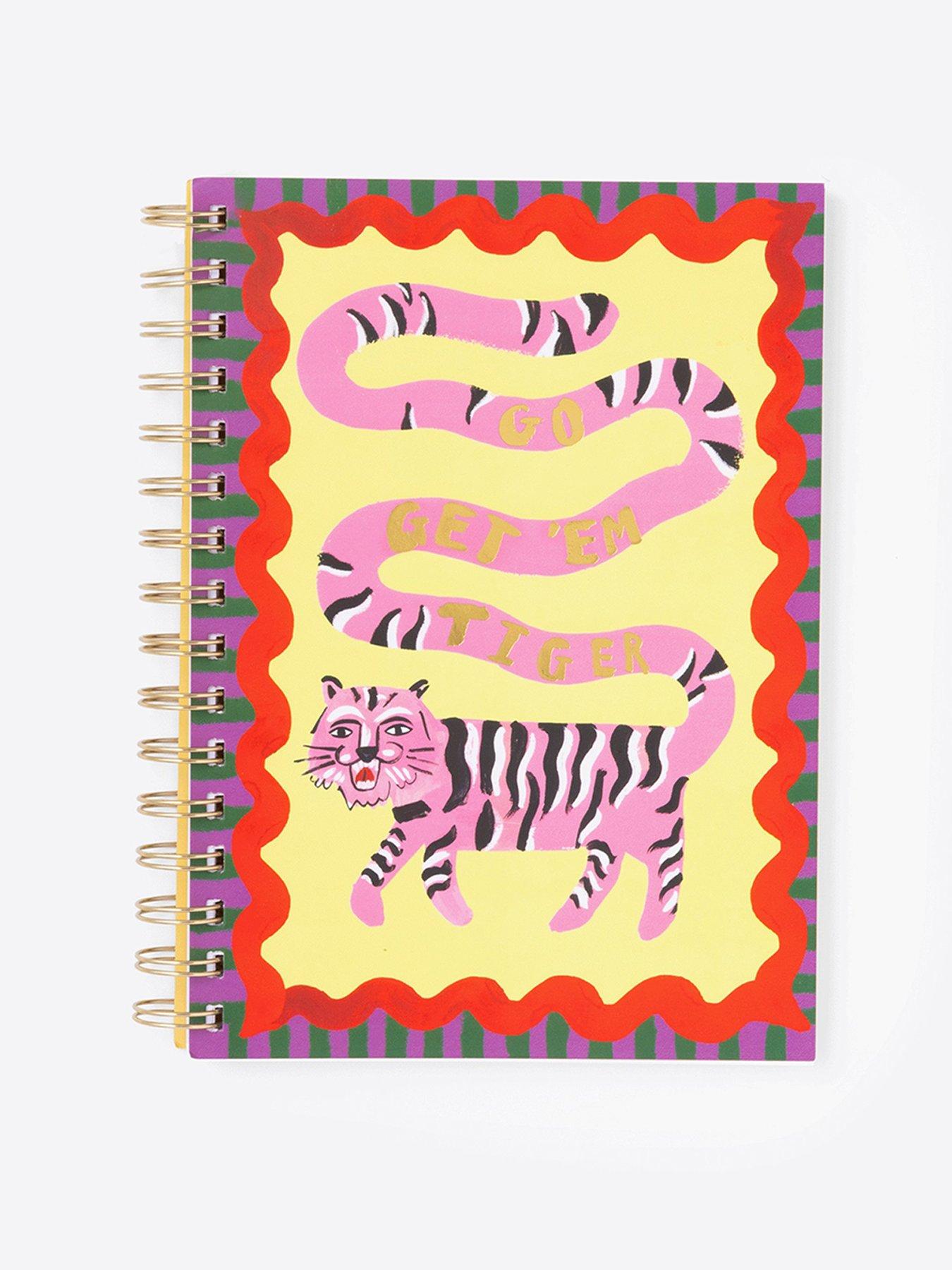 Image 4 of 7 of Eleanor Bowmer Eleanor Bowmer Go Get Em Tiger A5 Spiral Notebook &amp; Mug Set