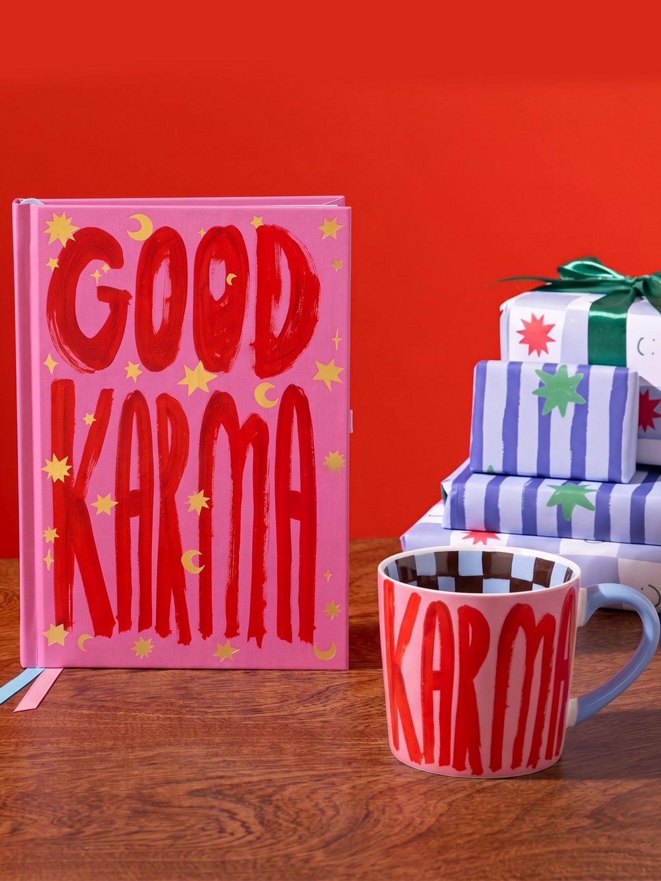 Image 1 of 7 of Eleanor Bowmer Eleanor Bowmer Good Karma A5 Casebound Notebook &amp; Mug Set