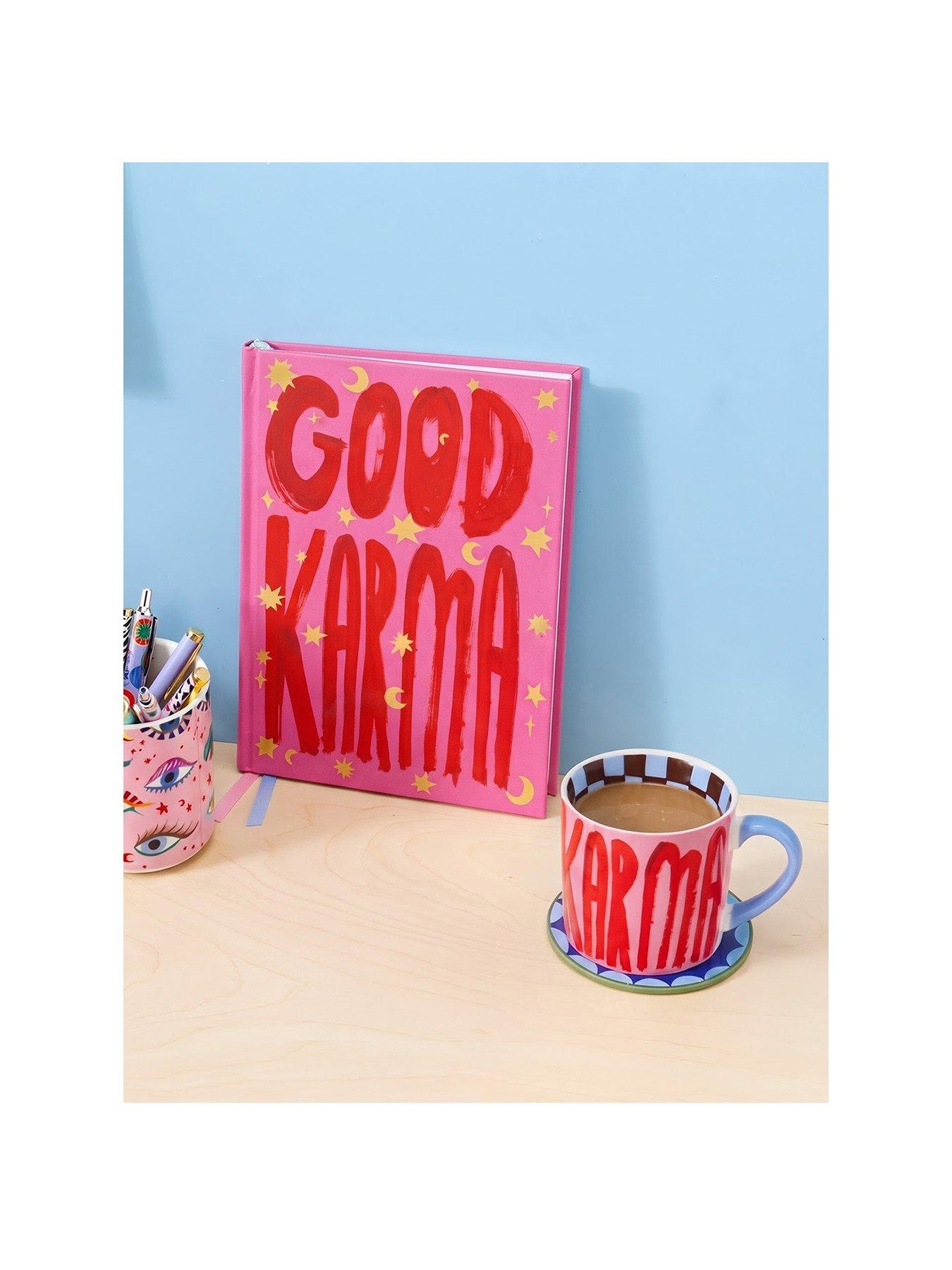 Image 2 of 7 of Eleanor Bowmer Eleanor Bowmer Good Karma A5 Casebound Notebook &amp; Mug Set