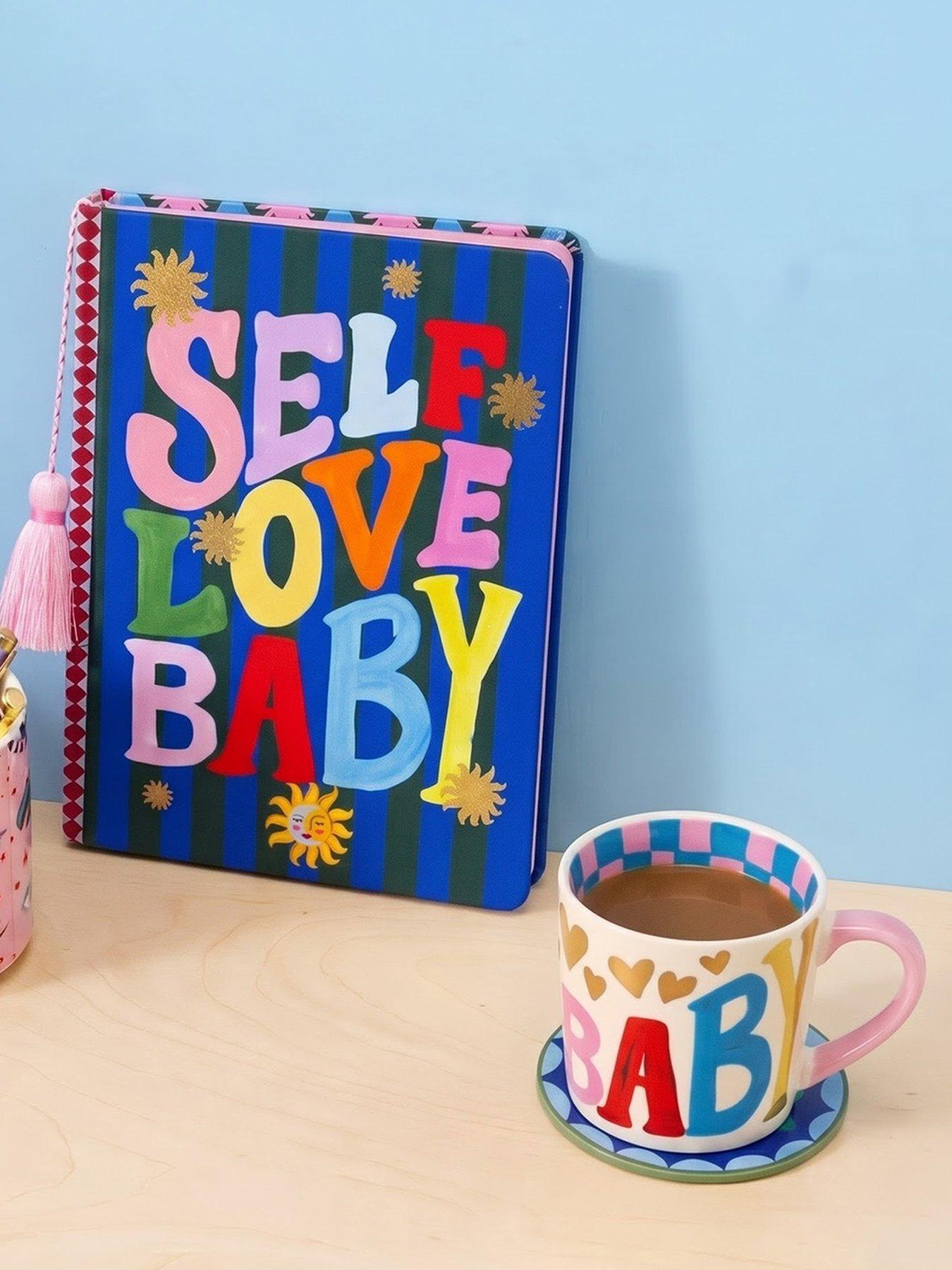 Image 1 of 7 of Eleanor Bowmer Self Love Baby Fabric Covered Journal &amp; Mug Set