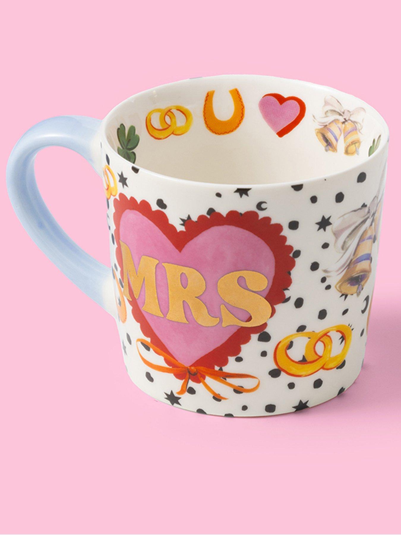 Image 3 of 6 of Eleanor Bowmer Mr &amp; Mrs Heart Set Of 2 Mug