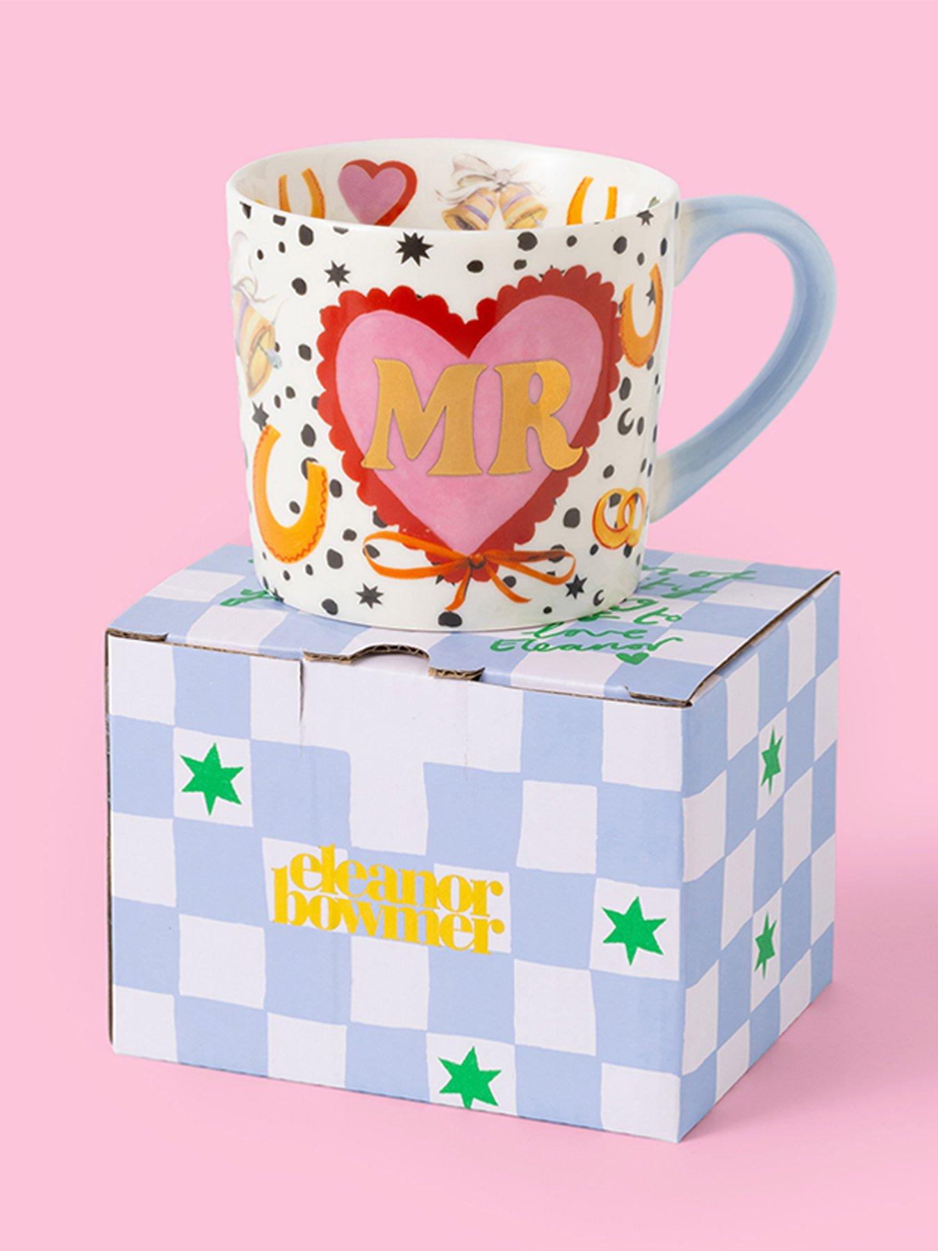 Image 4 of 6 of Eleanor Bowmer Mr &amp; Mrs Heart Set Of 2 Mug