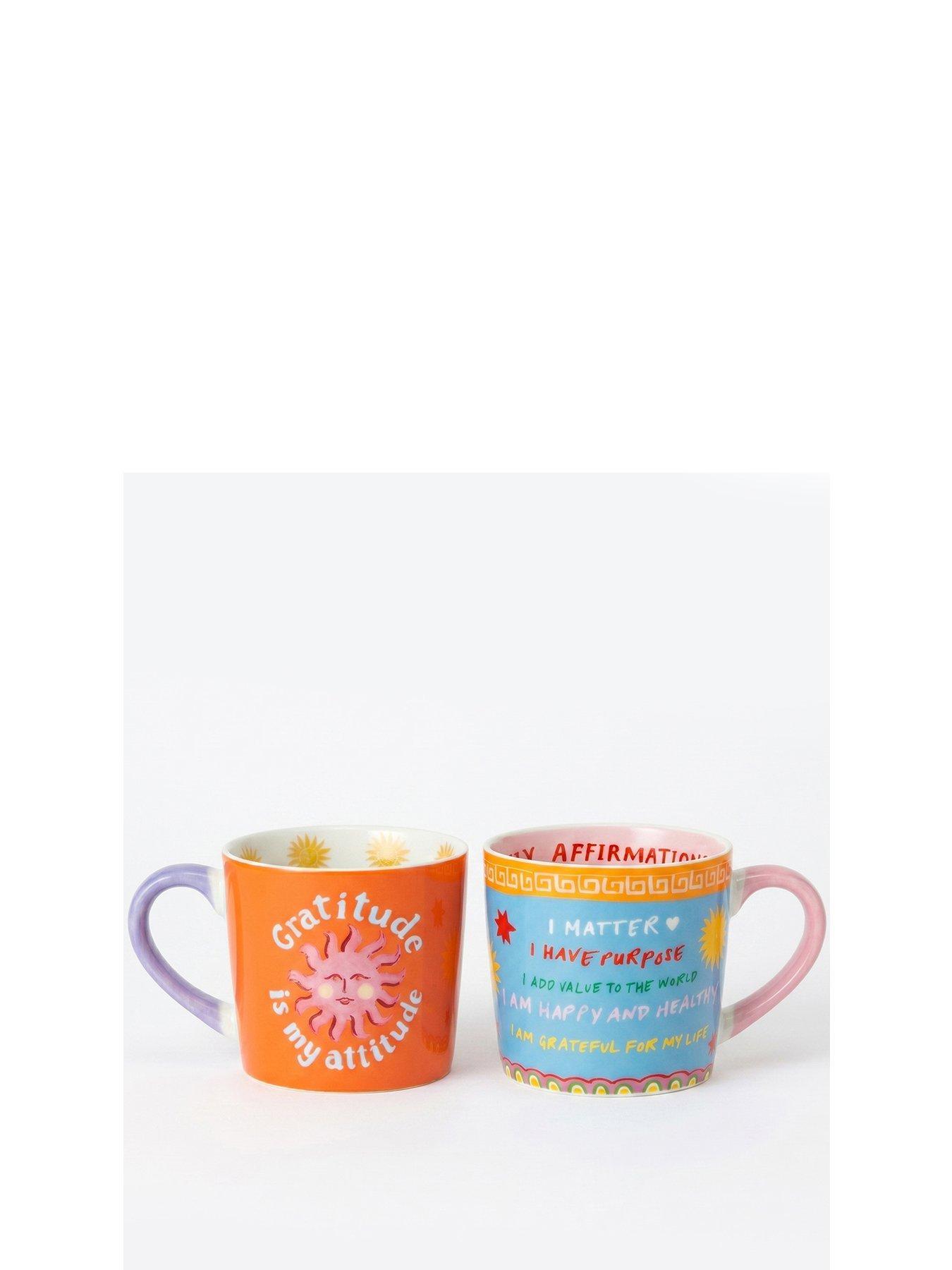 Image 2 of 6 of Eleanor Bowmer Daily Affirmations &amp; Gratitude Is My Attitude Mug Set