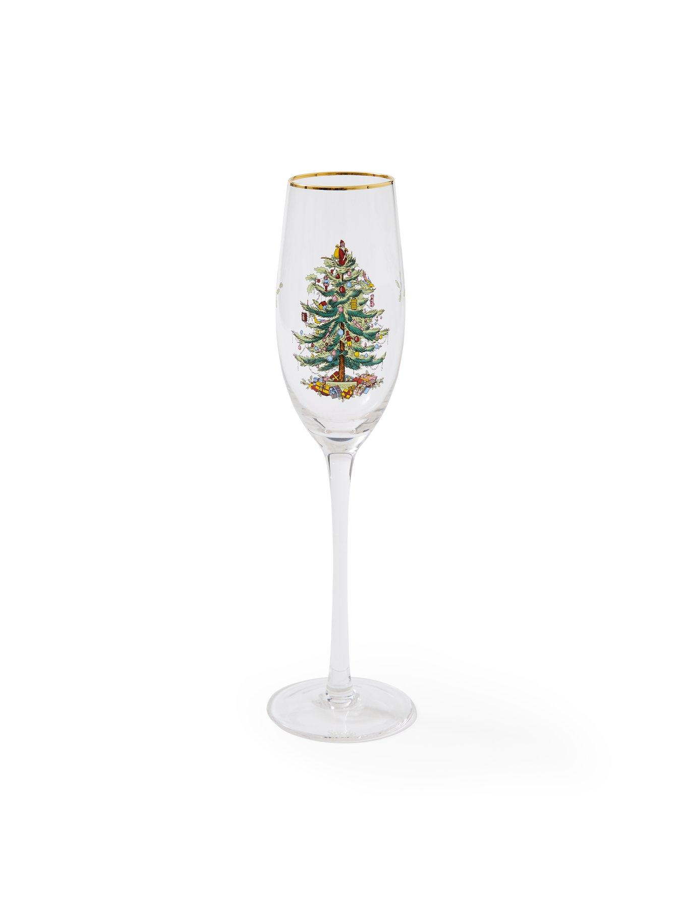 Image 3 of 5 of Spode Christmas Tree Champagne Flutes - Set Of 4