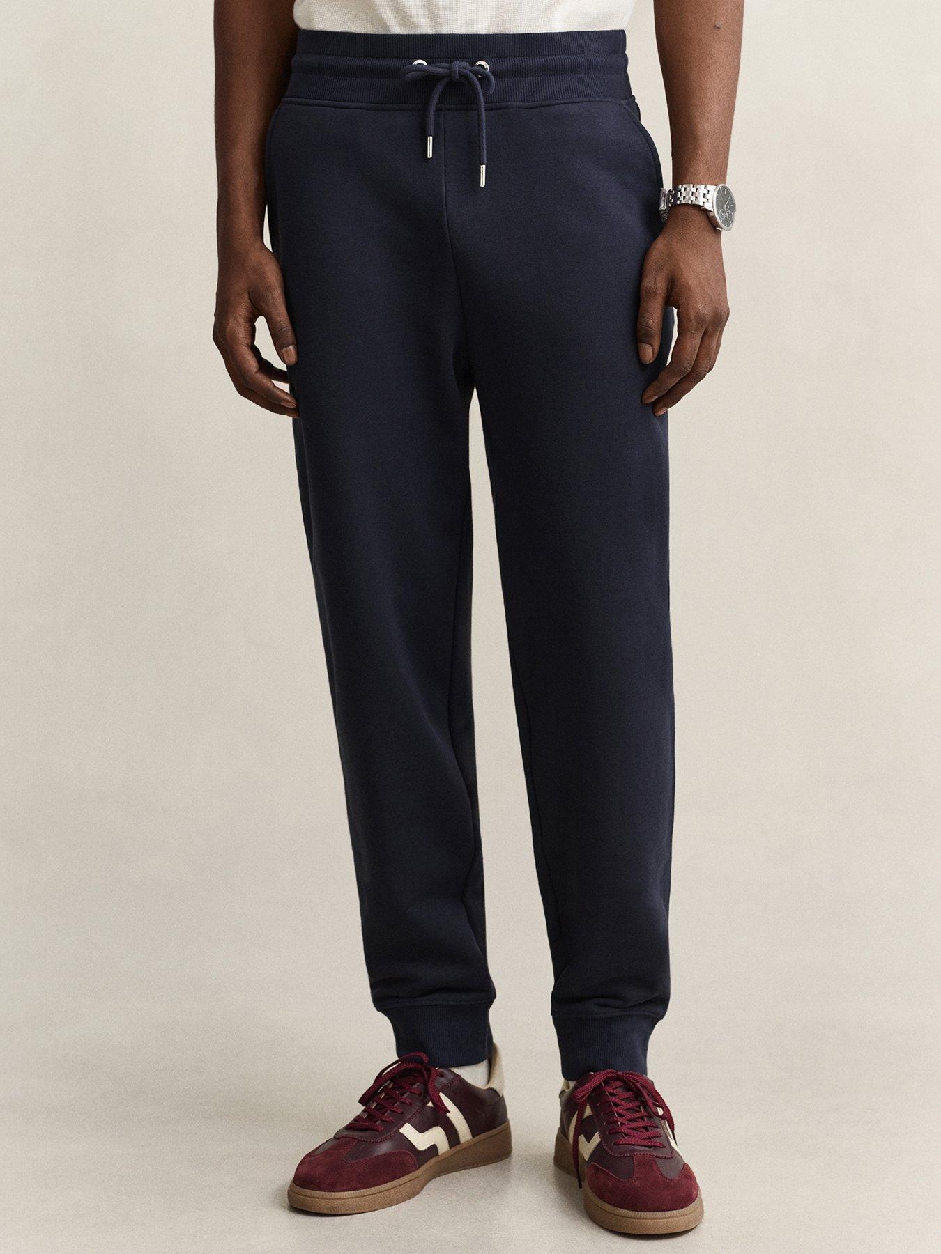Image 1 of 4 of GANT Mens Shield Regular Fit Jogging Bottoms - Navy