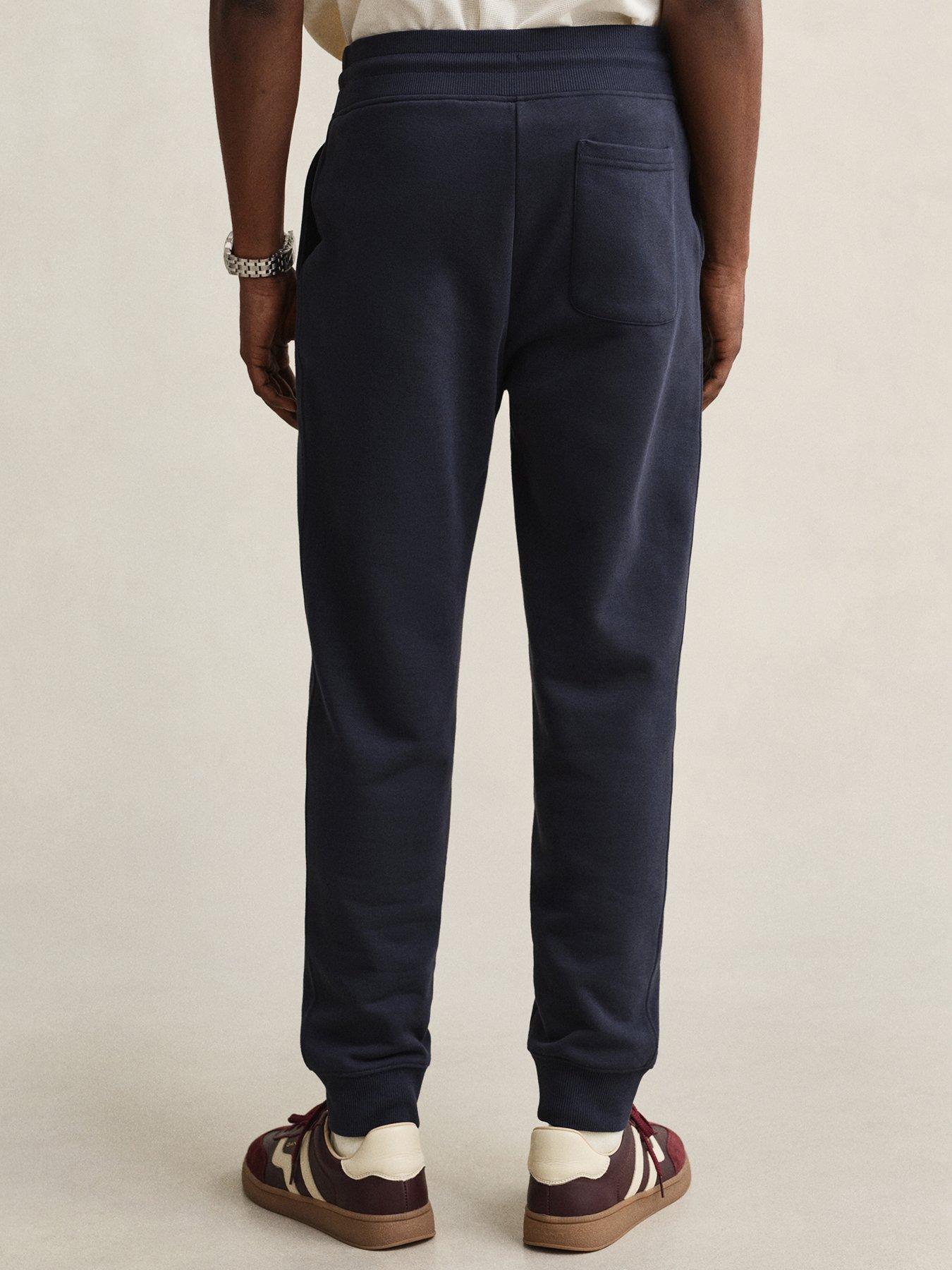 Image 2 of 4 of GANT Mens Shield Regular Fit Jogging Bottoms - Navy