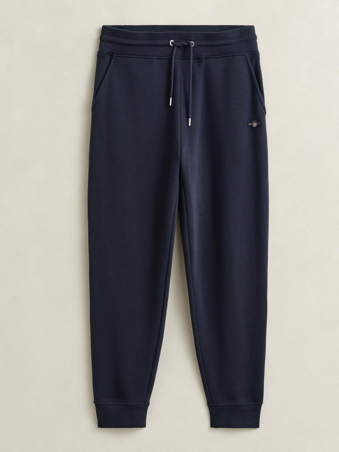 Image 4 of 4 of GANT Mens Shield Regular Fit Jogging Bottoms - Navy