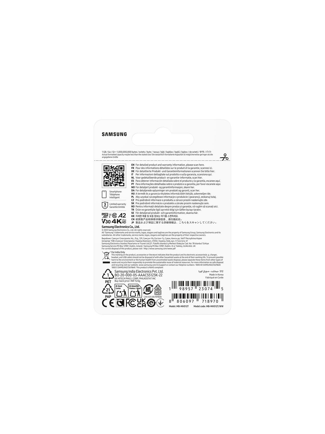 Image 5 of 5 of Samsung New T9  MicroSD R200/W130    512GB