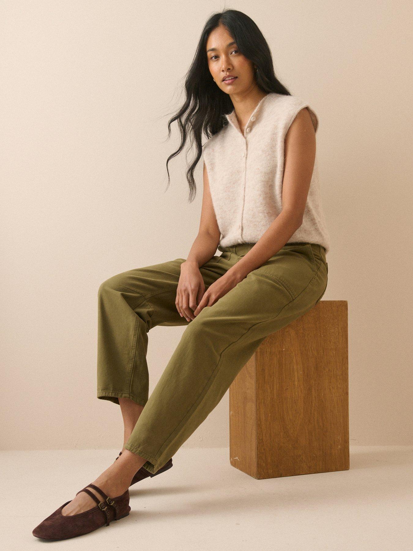 Image 3 of 5 of Nobodys Child Womens Thea Utility Pocket Straight Leg Trousers - Khaki