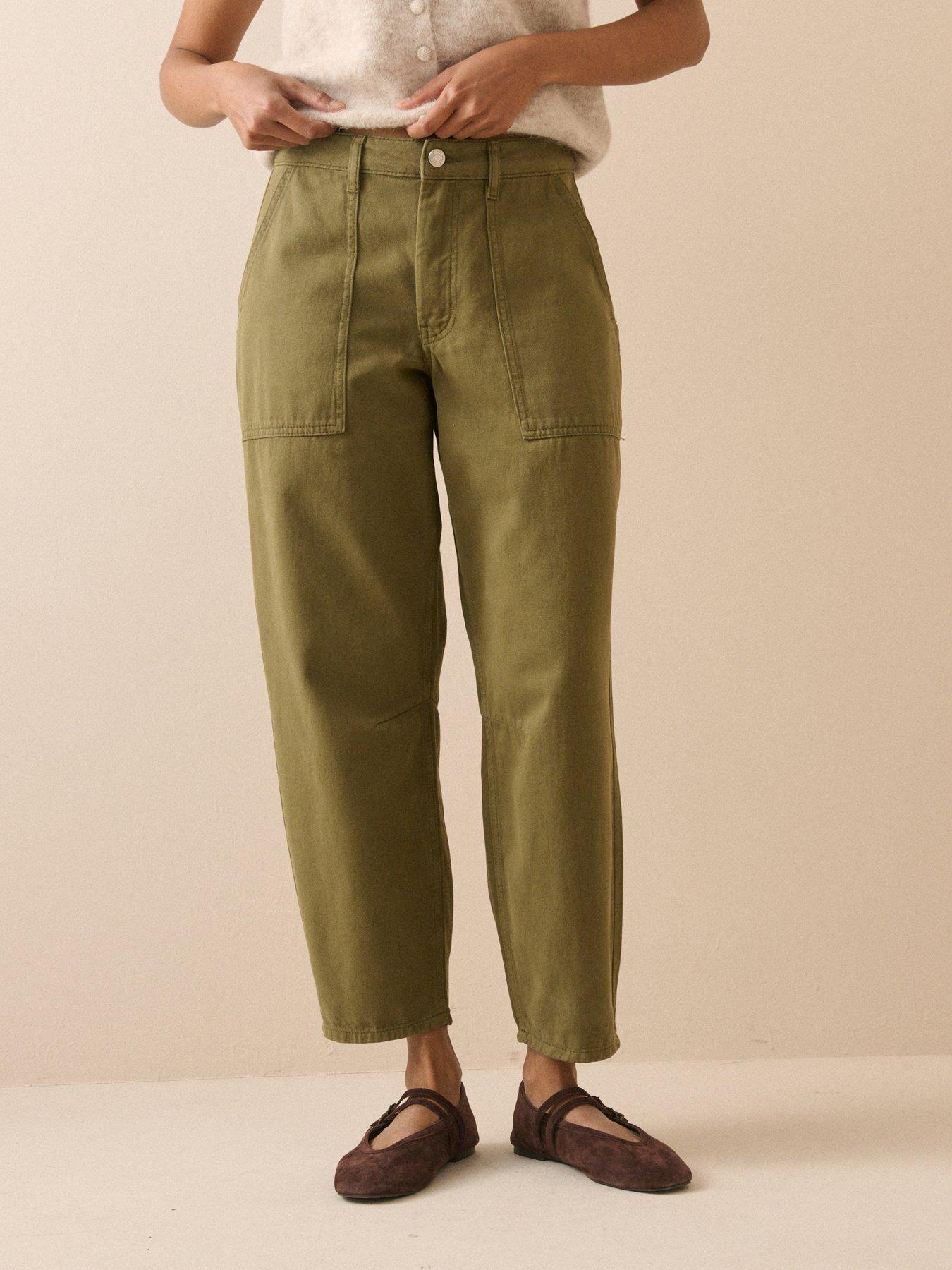 Image 4 of 5 of Nobodys Child Womens Thea Utility Pocket Straight Leg Trousers - Khaki