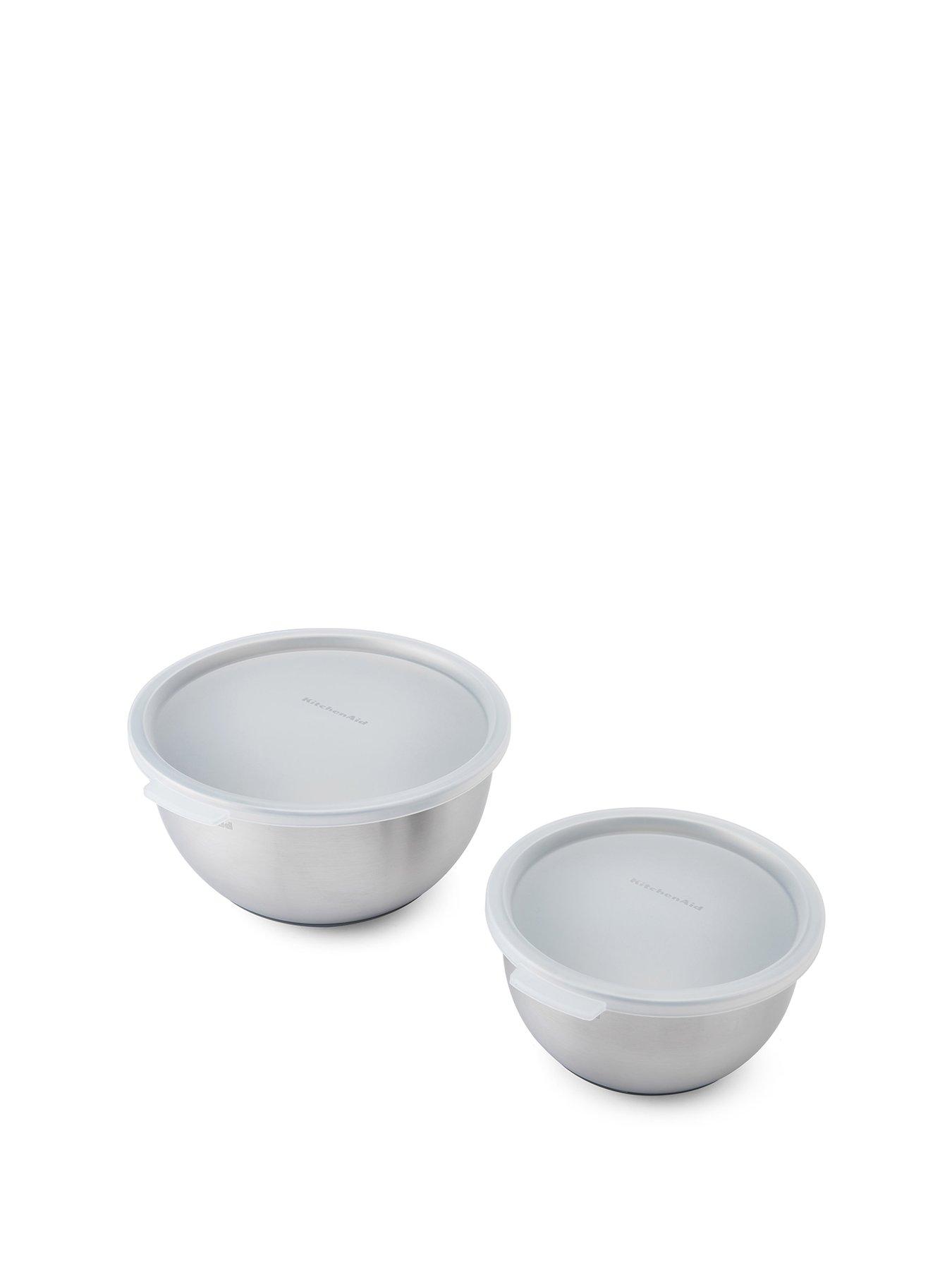 Image 2 of 7 of KitchenAid Set of 2 Mixing Bowls, Durable Stainless Steel Nesting Bowls