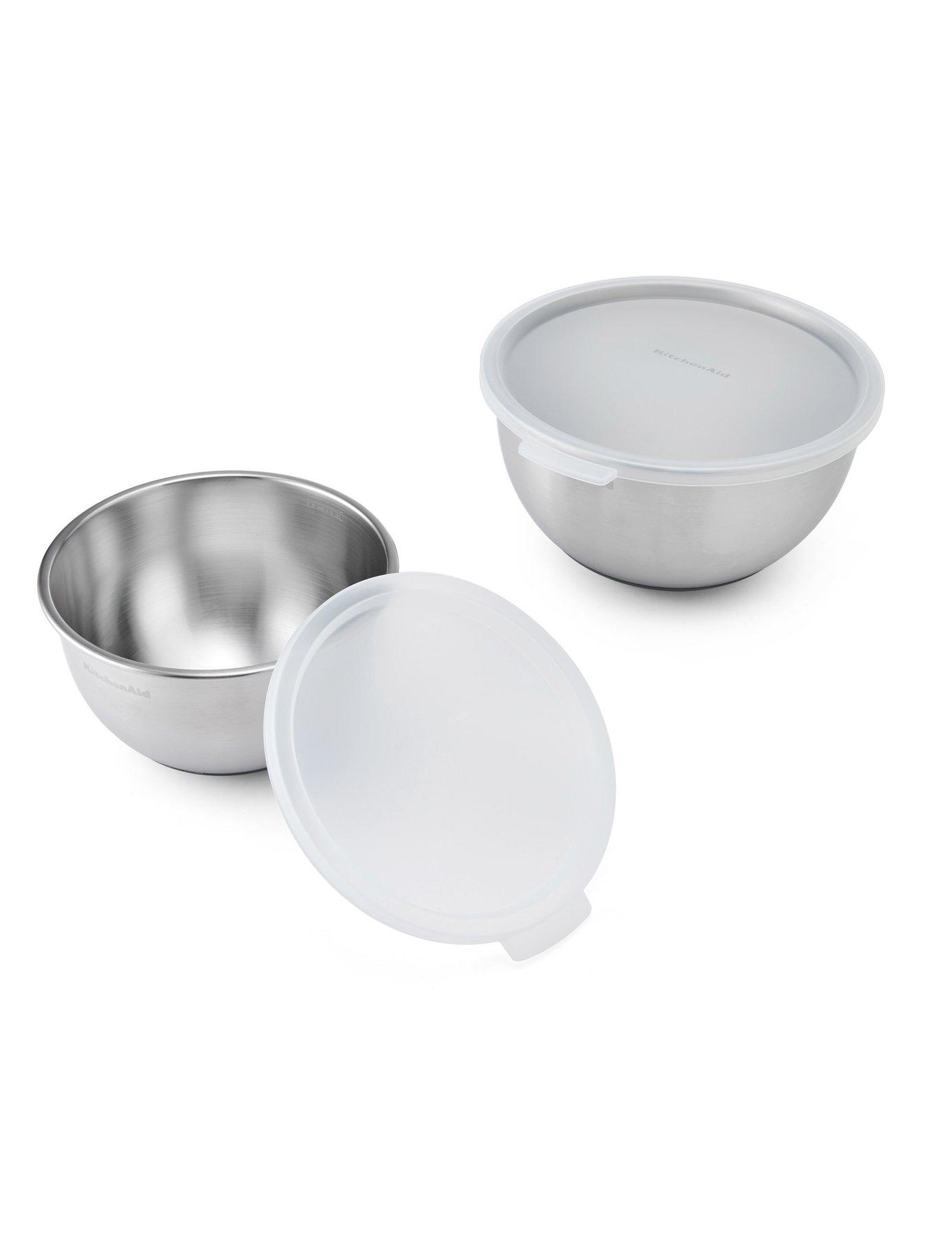 Image 4 of 7 of KitchenAid Set of 2 Mixing Bowls, Durable Stainless Steel Nesting Bowls