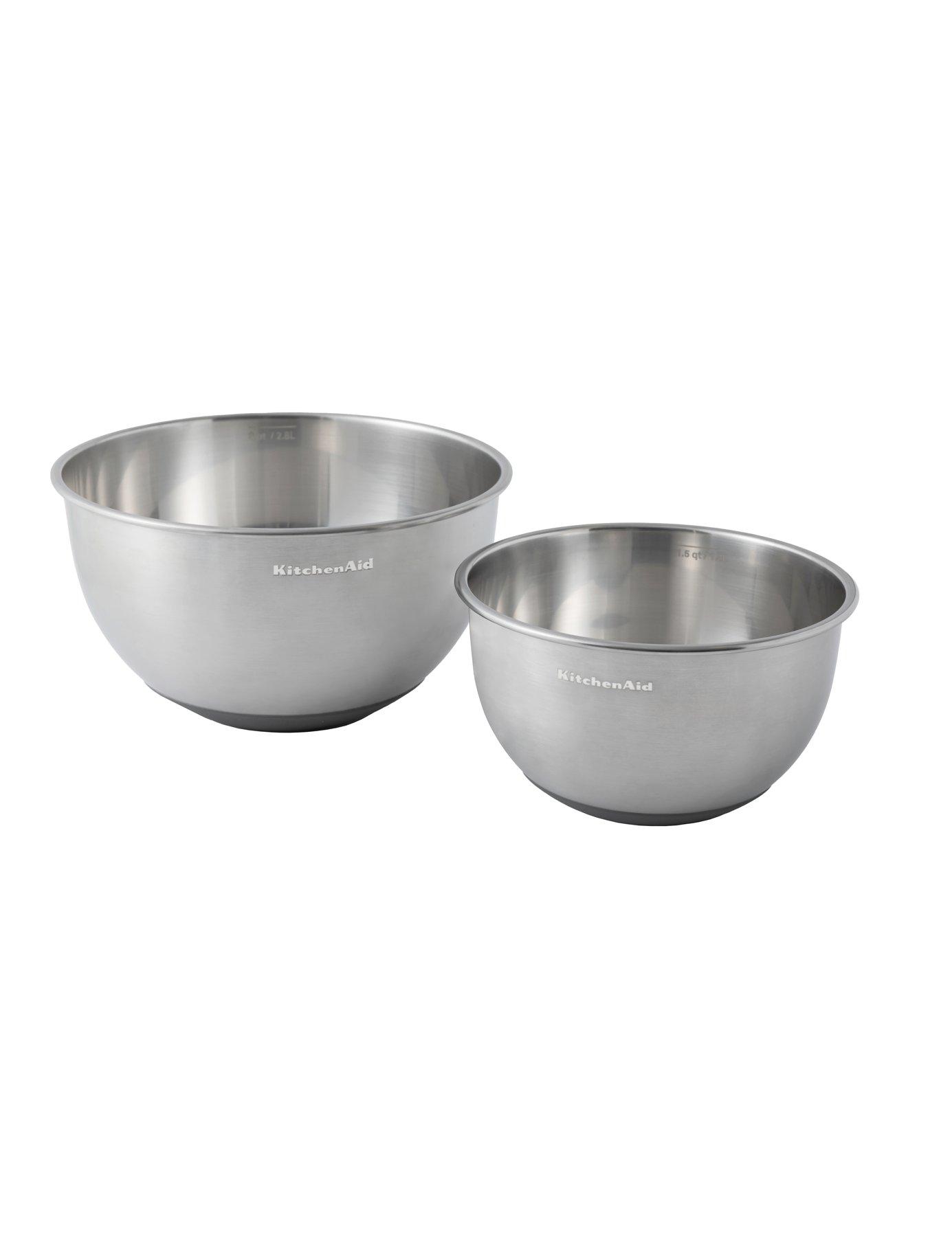 Image 5 of 7 of KitchenAid Set of 2 Mixing Bowls, Durable Stainless Steel Nesting Bowls