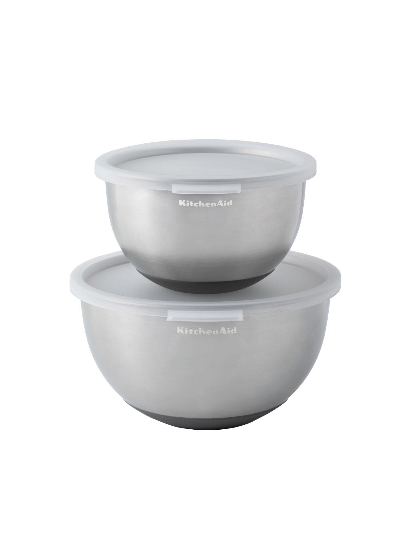 Image 6 of 7 of KitchenAid Set of 2 Mixing Bowls, Durable Stainless Steel Nesting Bowls
