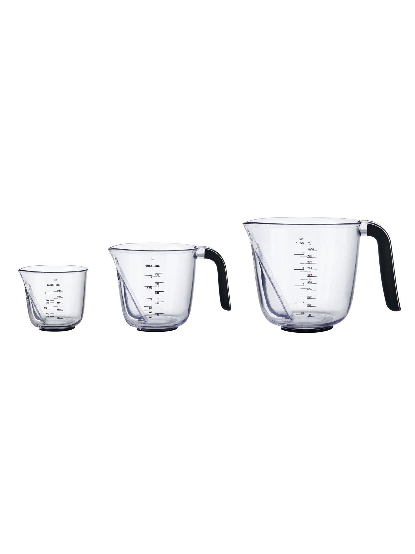 Image 1 of 4 of KitchenAid 3pc Angled Measuring Jug Set - Black