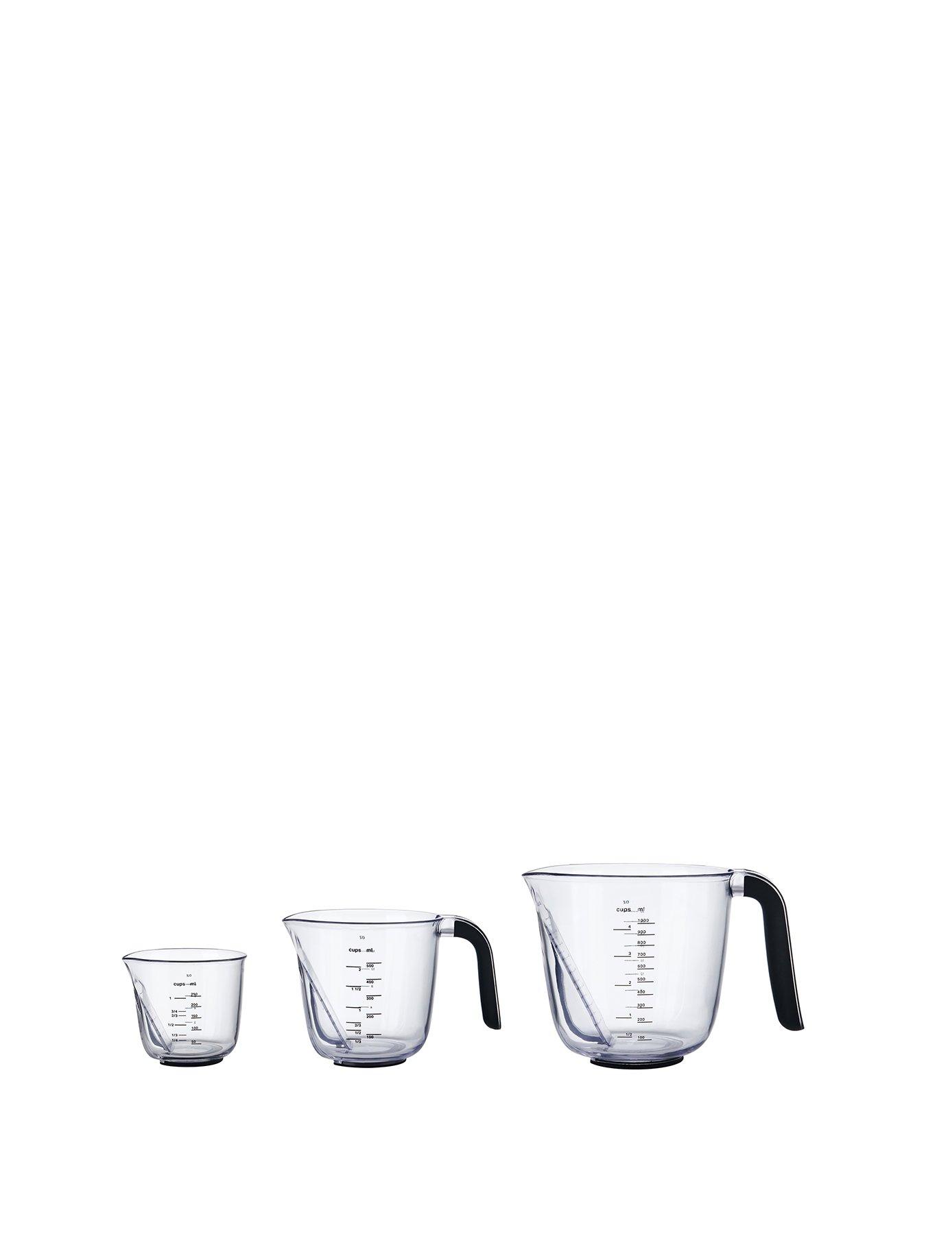 Image 2 of 4 of KitchenAid 3pc Angled Measuring Jug Set - Black