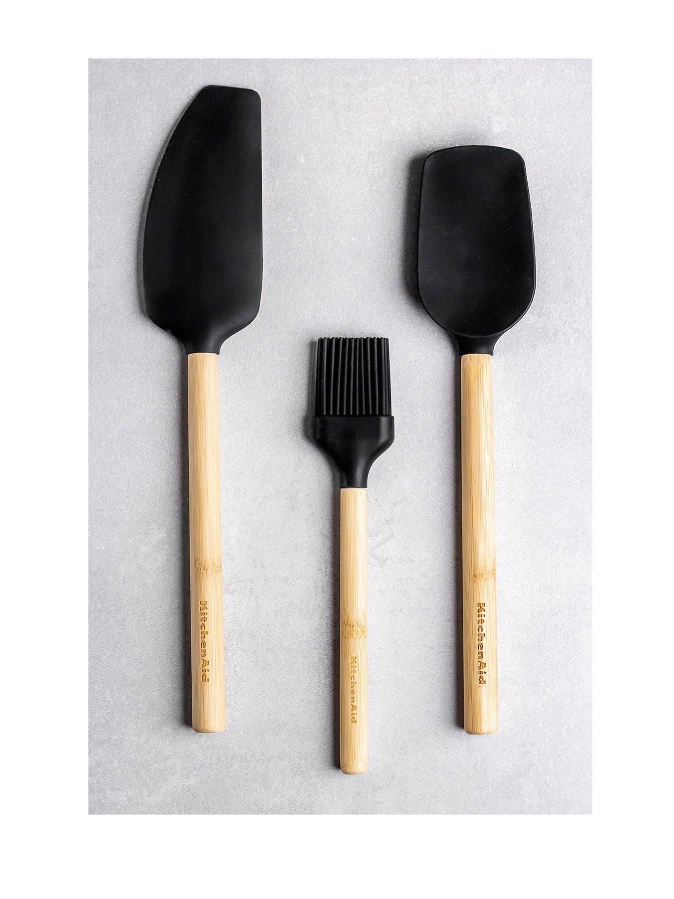 Image 2 of 5 of KitchenAid 3-Piece Bamboo Baking Set with Spoon Spatula, Pastry Brush and Mixer Spatula