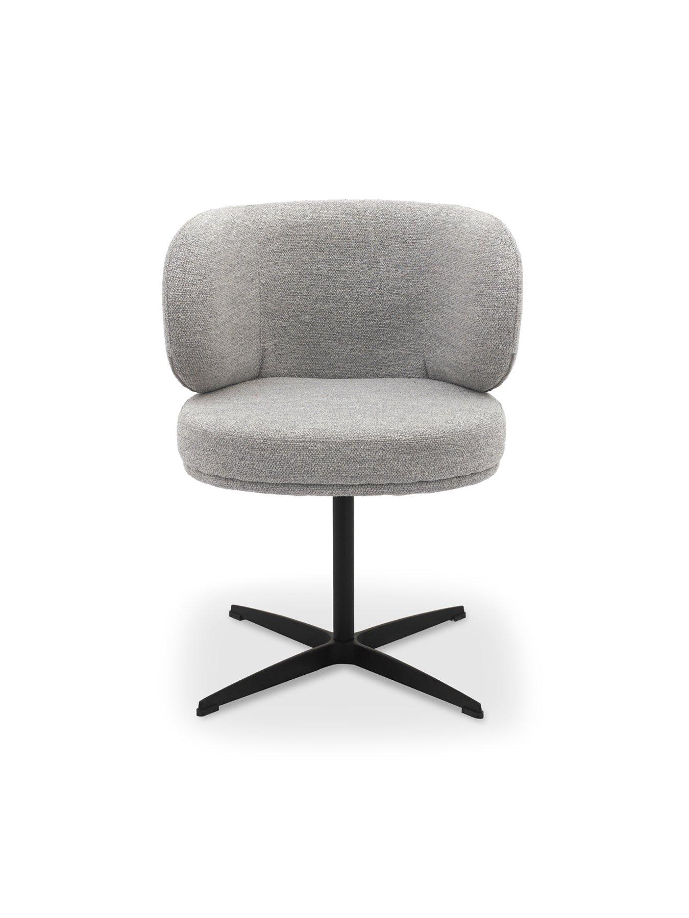 Image 4 of 6 of Bentley Designs Marcel Swivel Pair Of Dining Chairs - Grey