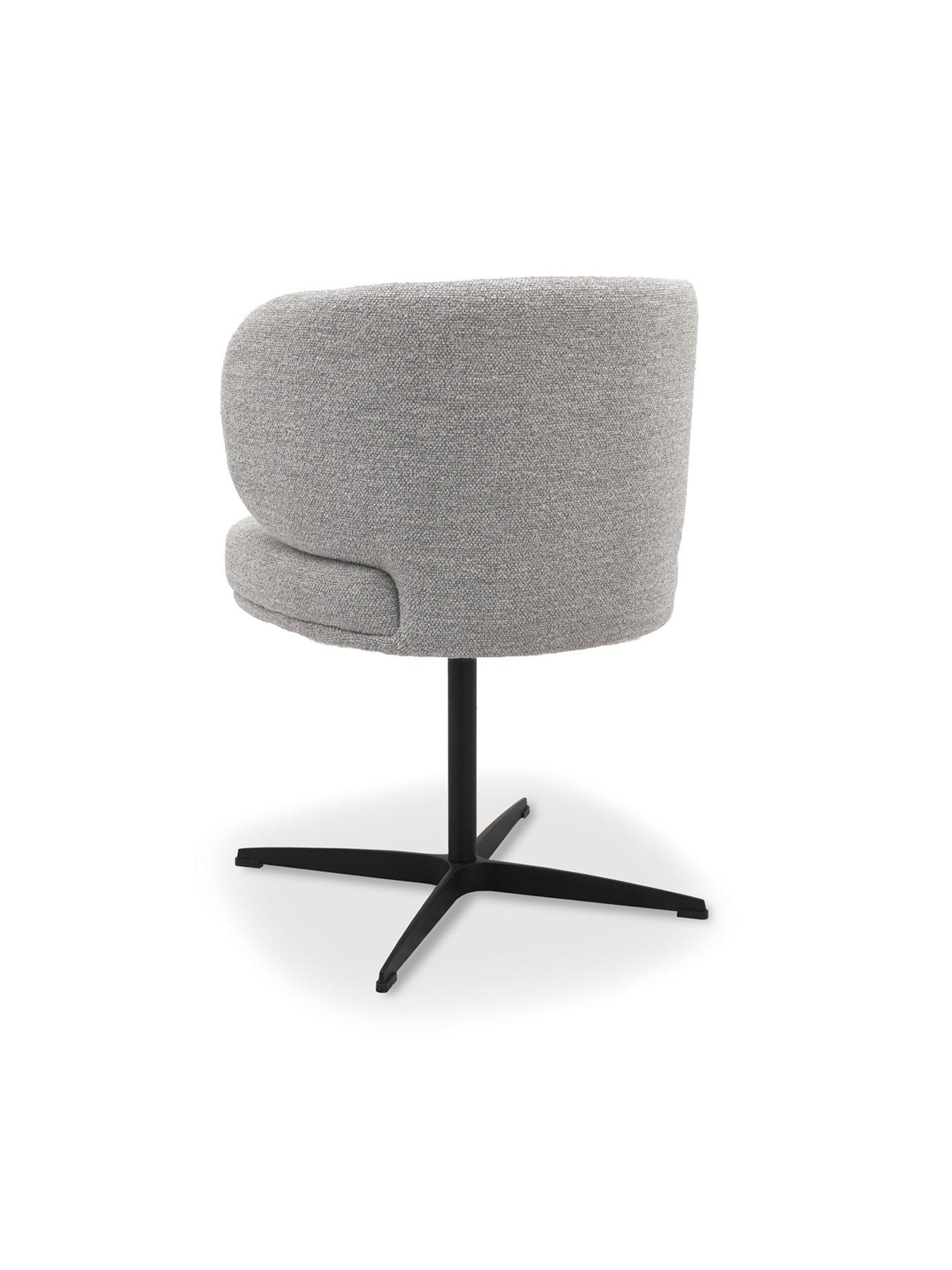 Image 5 of 6 of Bentley Designs Marcel Swivel Pair Of Dining Chairs - Grey