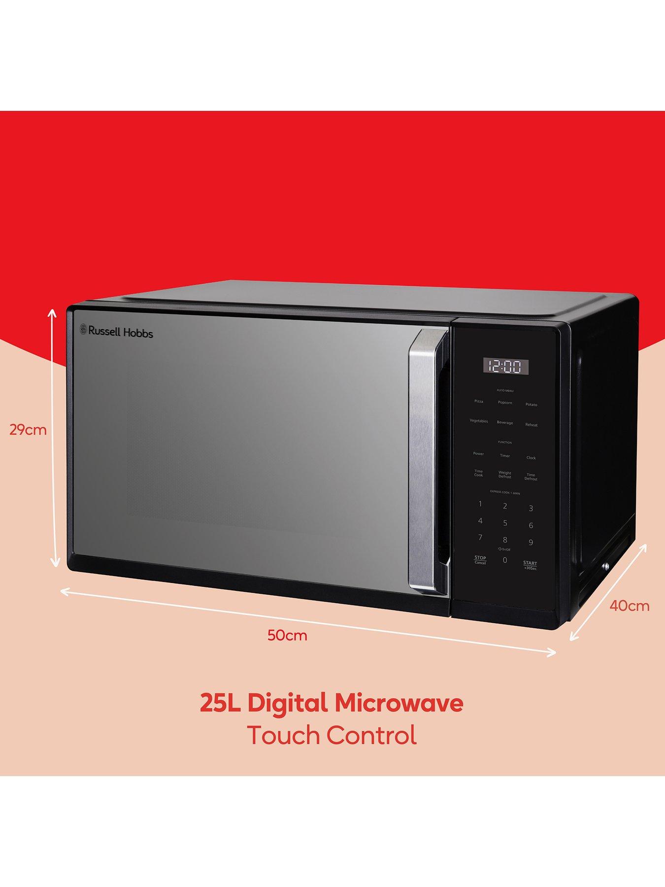 Image 2 of 7 of Russell Hobbs Russell Hobbs 25 Litre Black Touch Control Digital Microwave