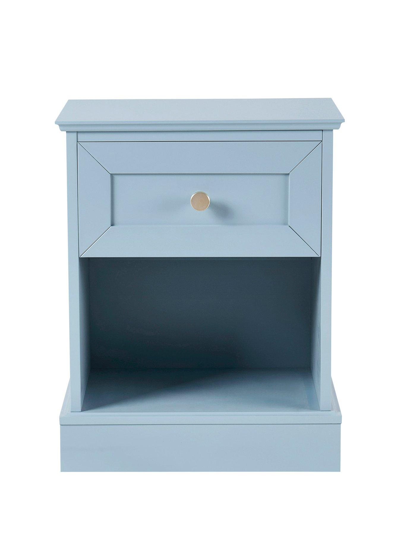 Image 3 of 7 of Dusk Ruby 1 Drawer Nighstand - Sky Blue