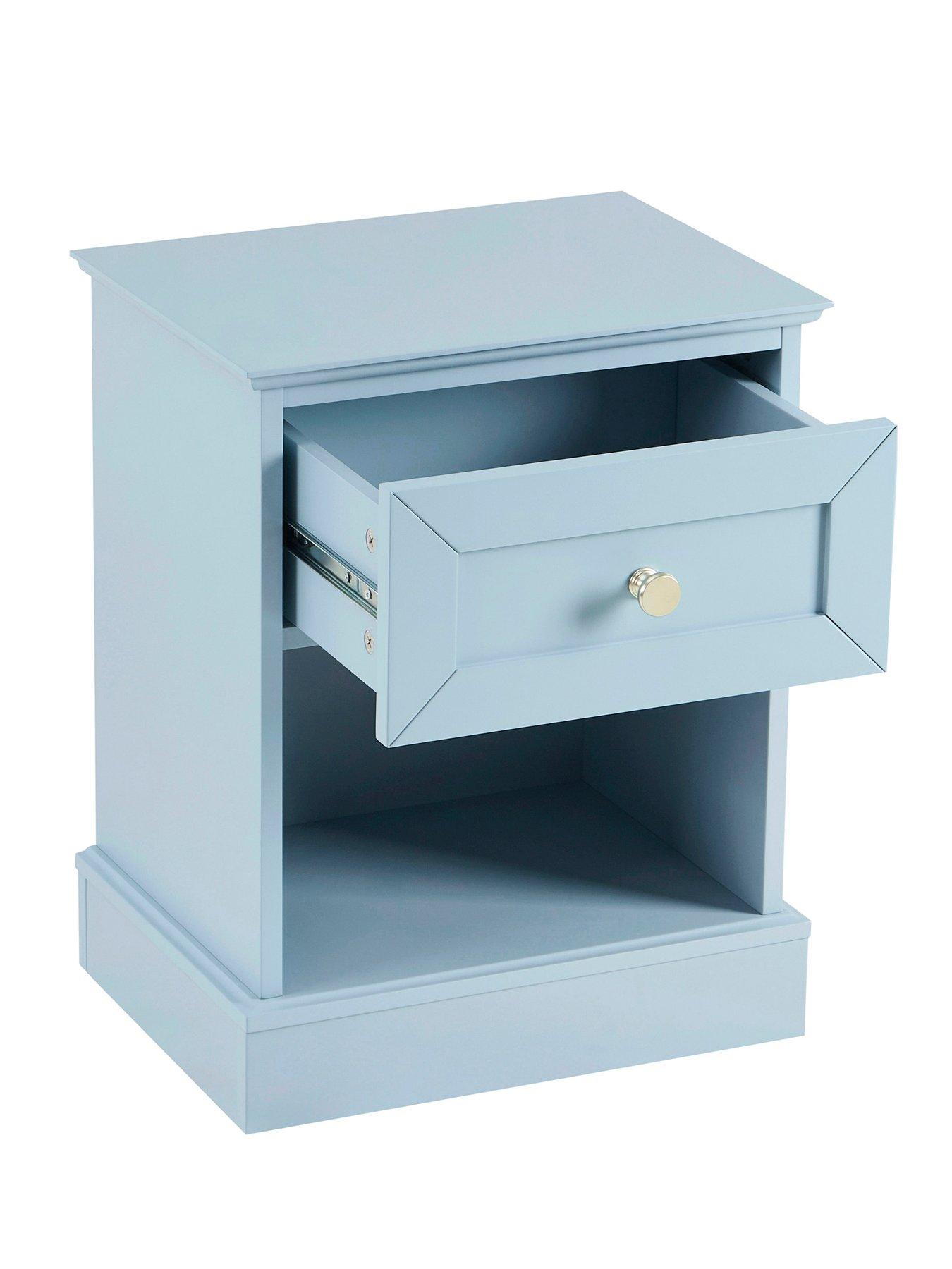 Image 5 of 7 of Dusk Ruby 1 Drawer Nighstand - Sky Blue