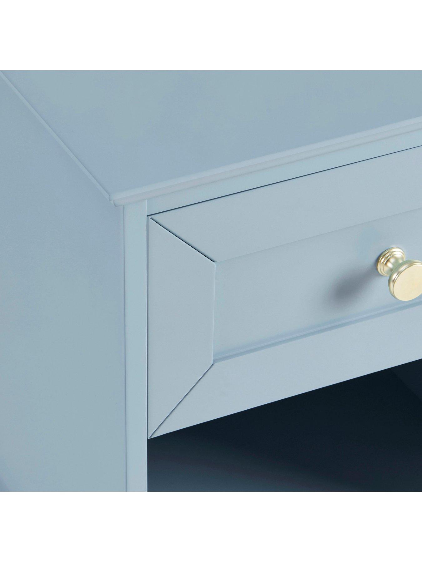 Image 7 of 7 of Dusk Ruby 1 Drawer Nighstand - Sky Blue