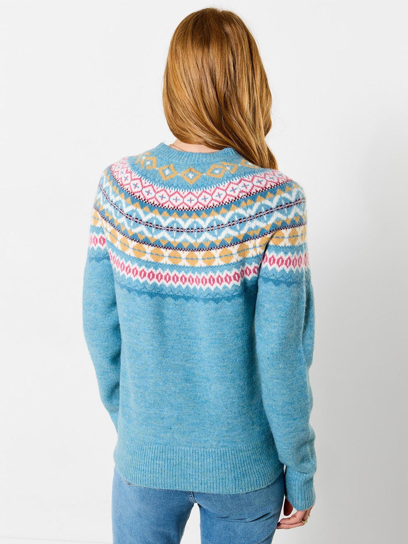 Image 3 of 7 of Joe Browns Womens Fairisle Matching Snood Soft Stretch Jumper - Blue