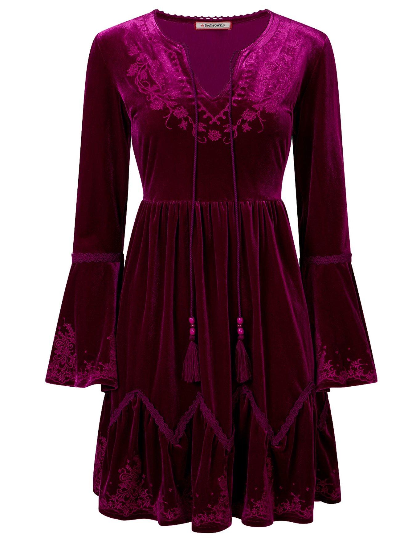 Image 7 of 7 of Joe Browns Darcie Embroidered Velour Tunic Dress