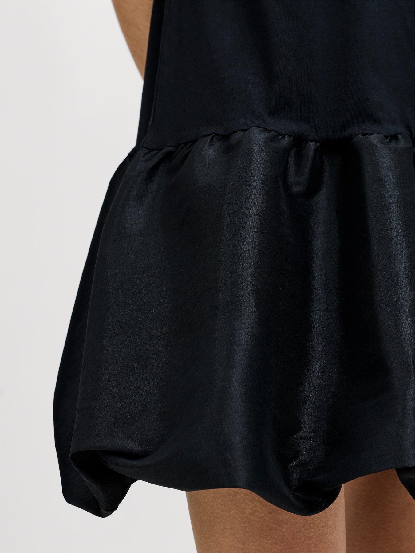 Image 3 of 5 of French Connection Cotton Crew Neck Poplin Bubble Mini Dress