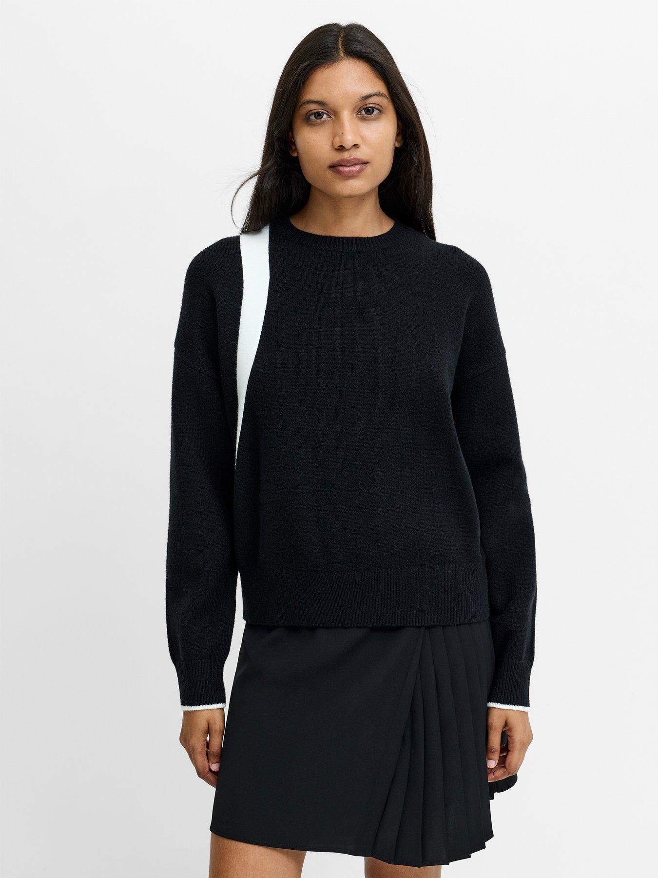 Image 1 of 4 of French Connection Crew Neck Bow Knit Jumper