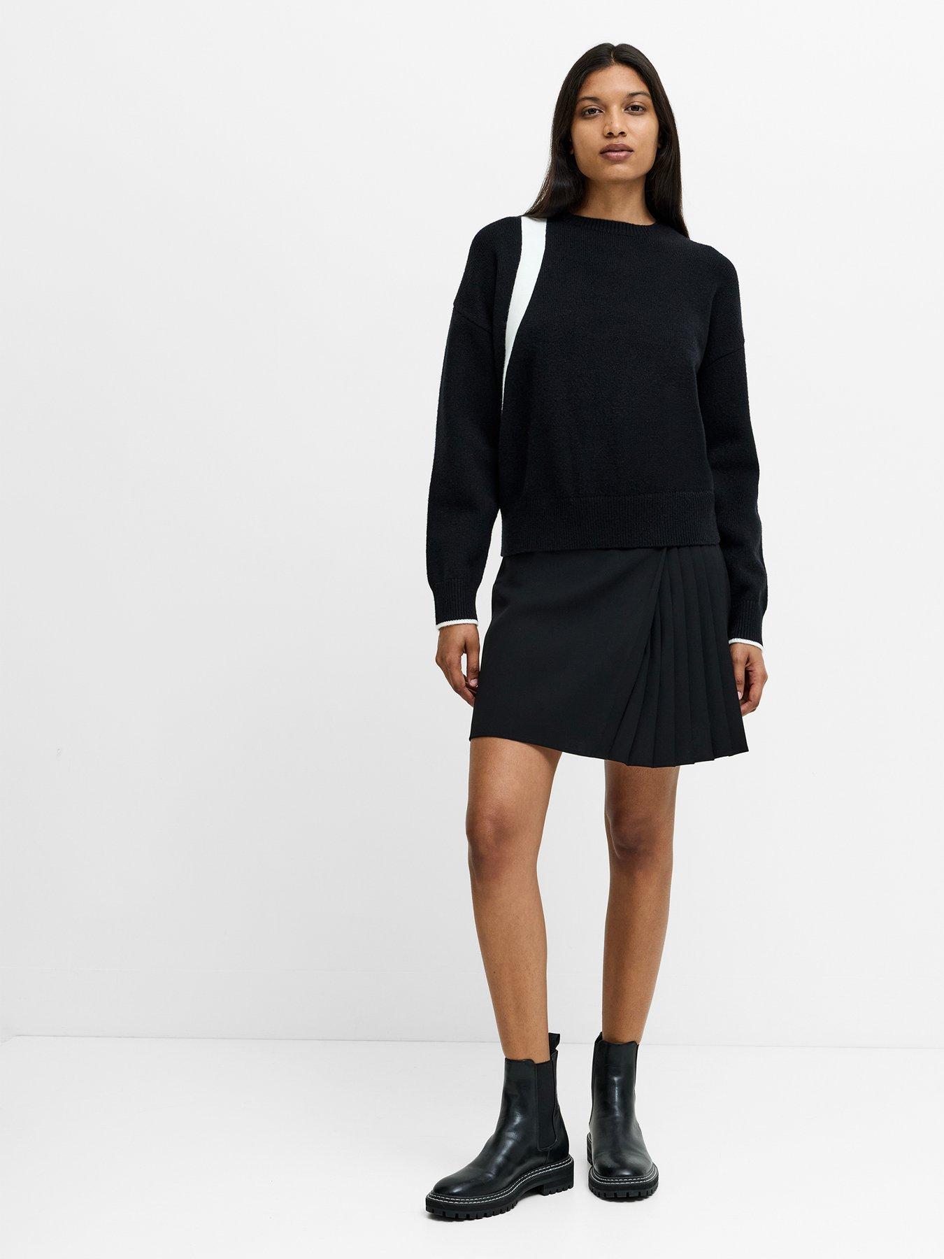 Image 2 of 4 of French Connection Crew Neck Bow Knit Jumper