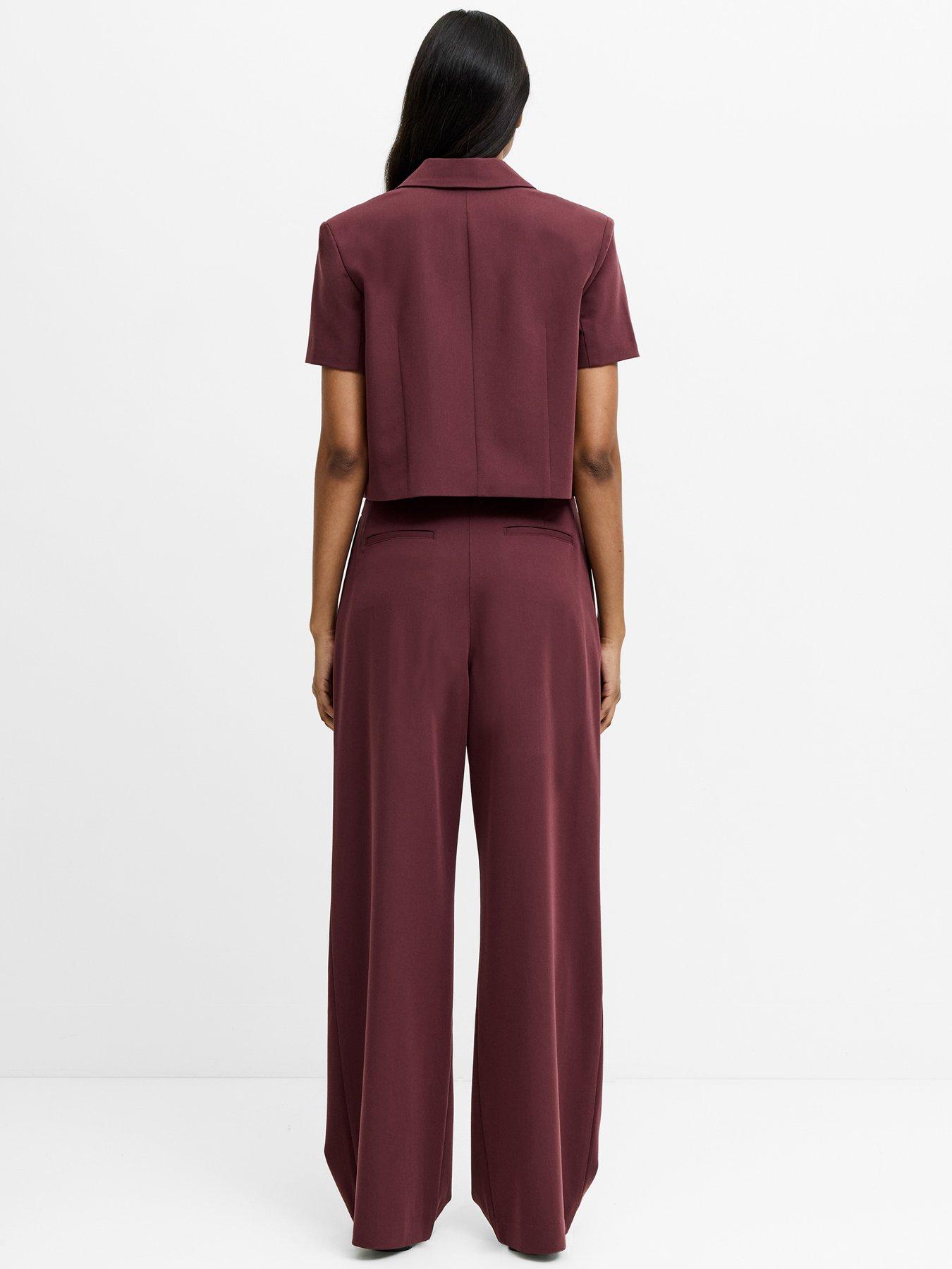 Image 3 of 5 of French Connection Short Sleeve Tailored Cropped Waistcoat