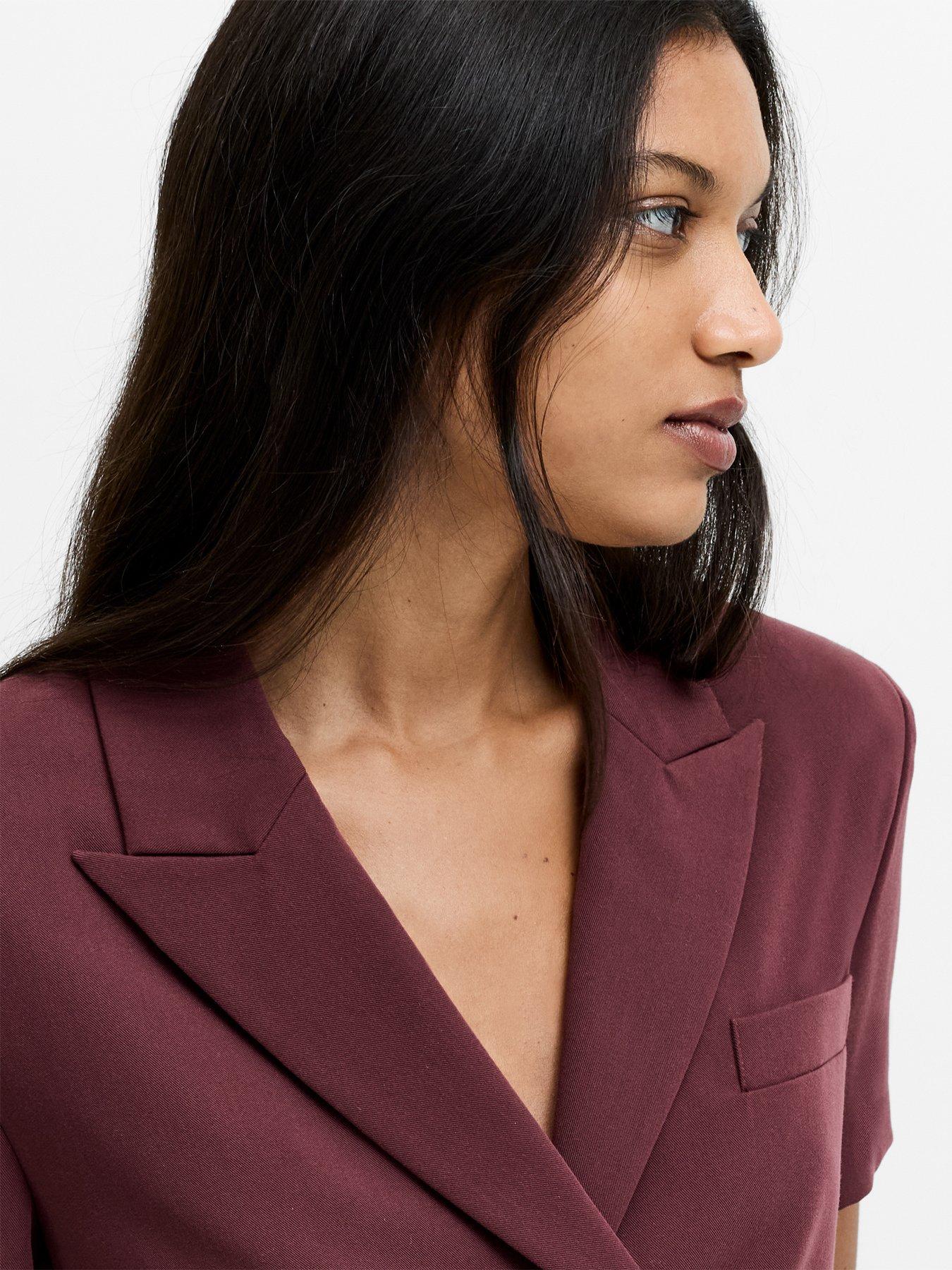 Image 5 of 5 of French Connection Short Sleeve Tailored Cropped Waistcoat