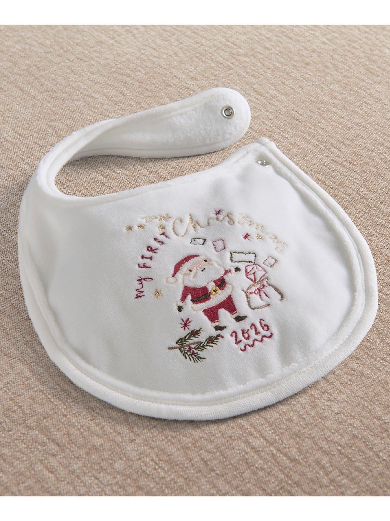 Image 3 of 4 of Mamas & Papas Unisex My First Christmas 2026 Bib - White
