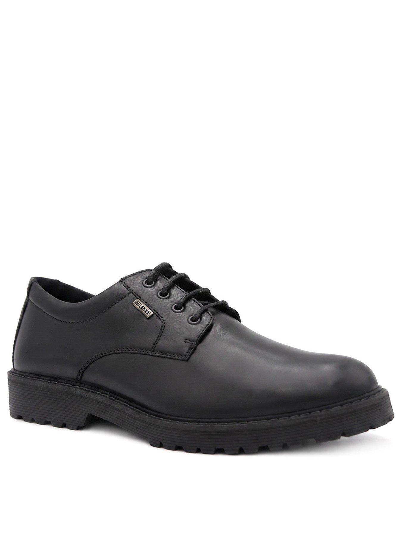 Image 2 of 6 of Jones Bootmaker Mens Halewood Leather Lace-Up Chunky Sole Shoes - Black