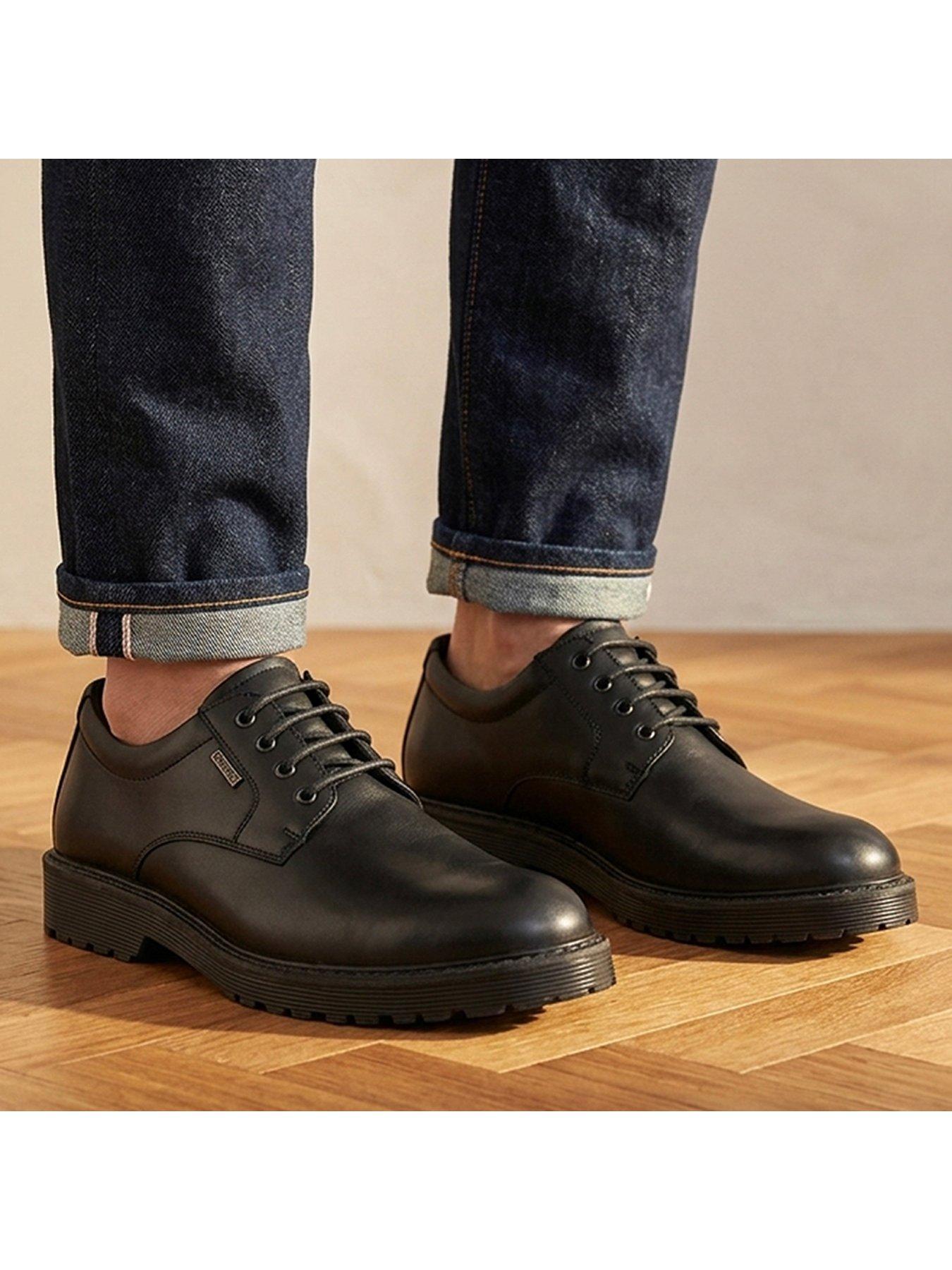 Image 6 of 6 of Jones Bootmaker Mens Halewood Leather Lace-Up Chunky Sole Shoes - Black