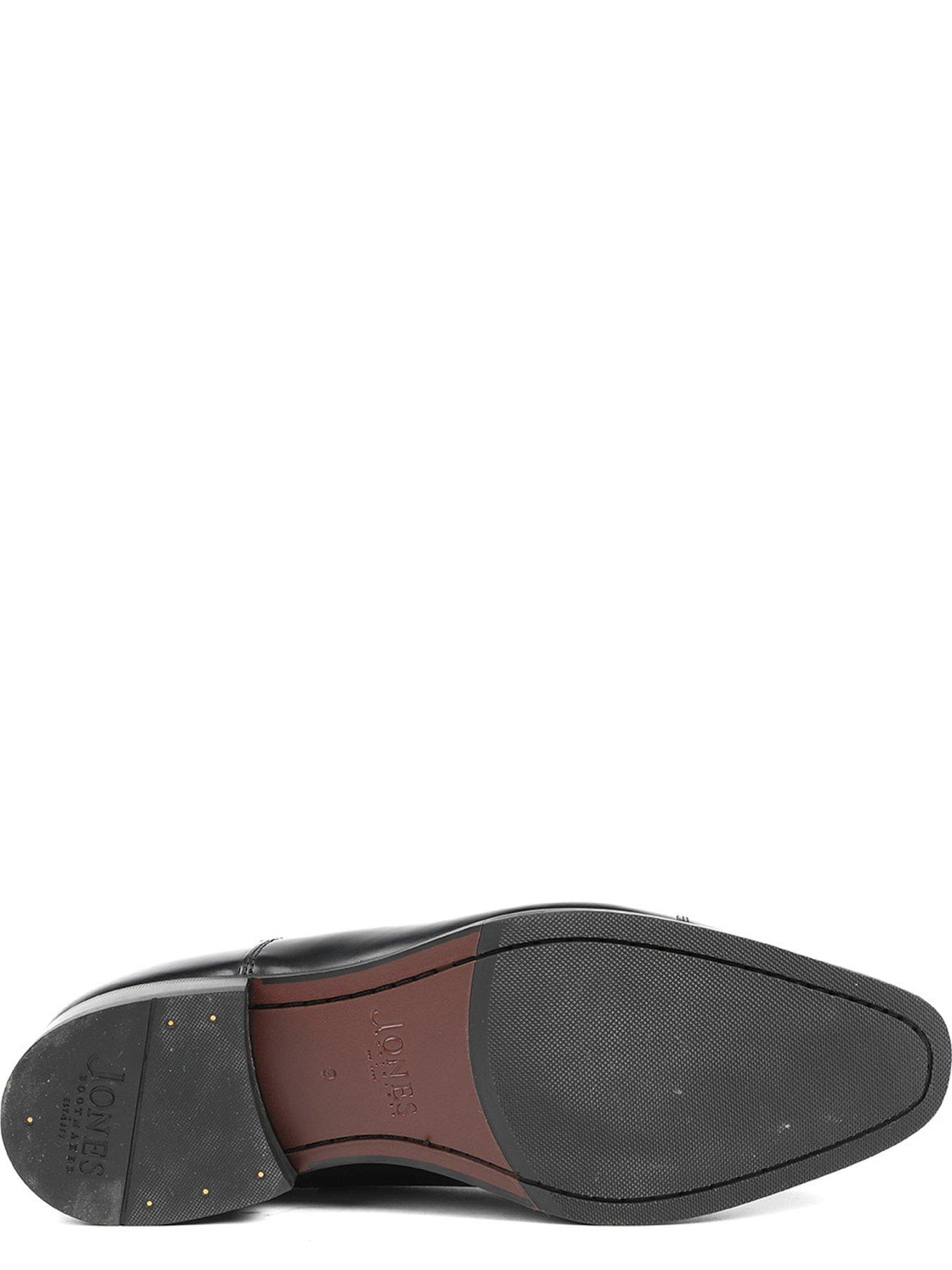 Image 5 of 5 of Jones Bootmaker Mens Marvin Leather Cap-Toe Lace-Up Shoes - Black
