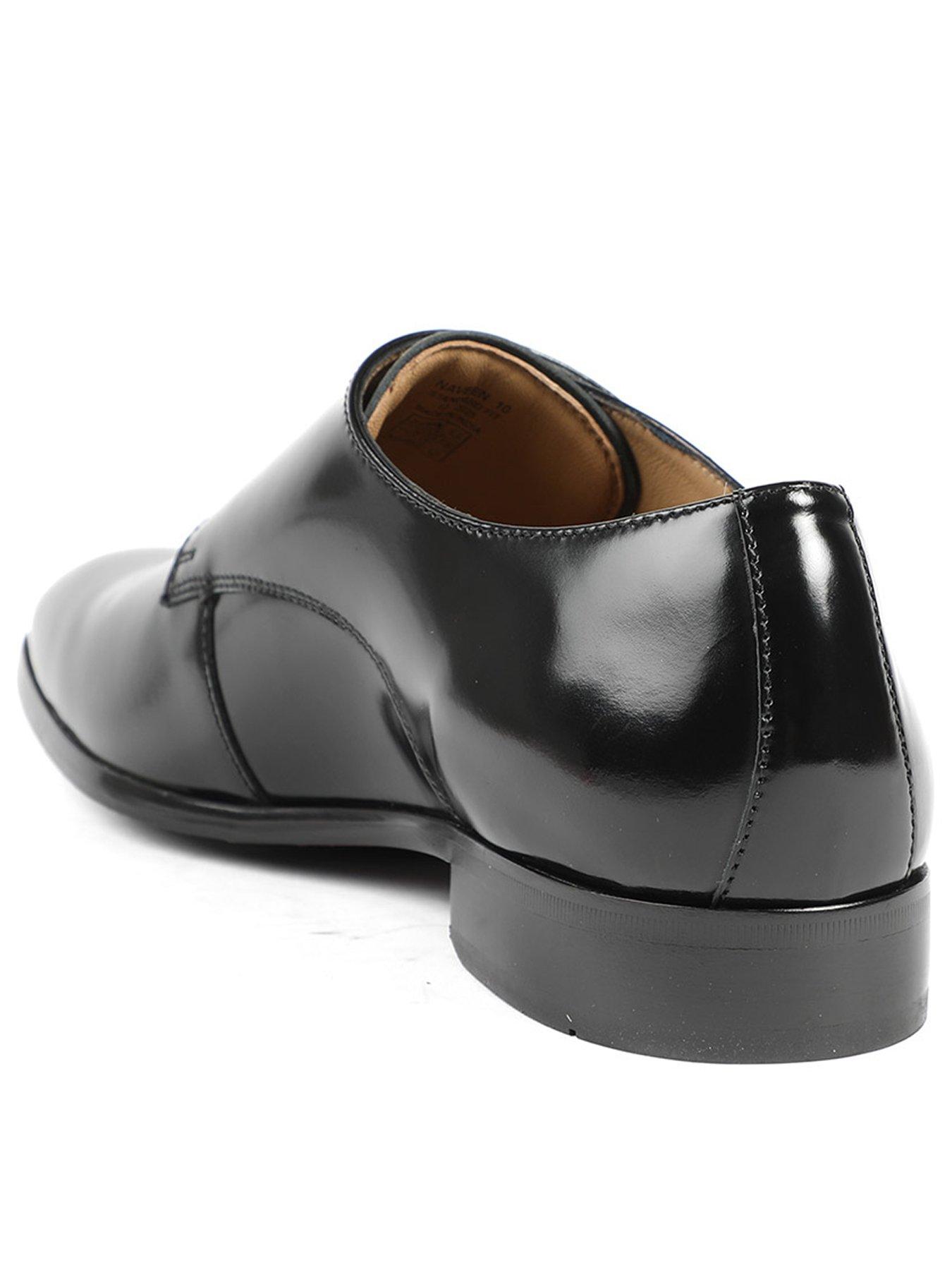 Image 3 of 6 of Jones Bootmaker Mens Naveen Double Monk Strap Leather Shoes - Black