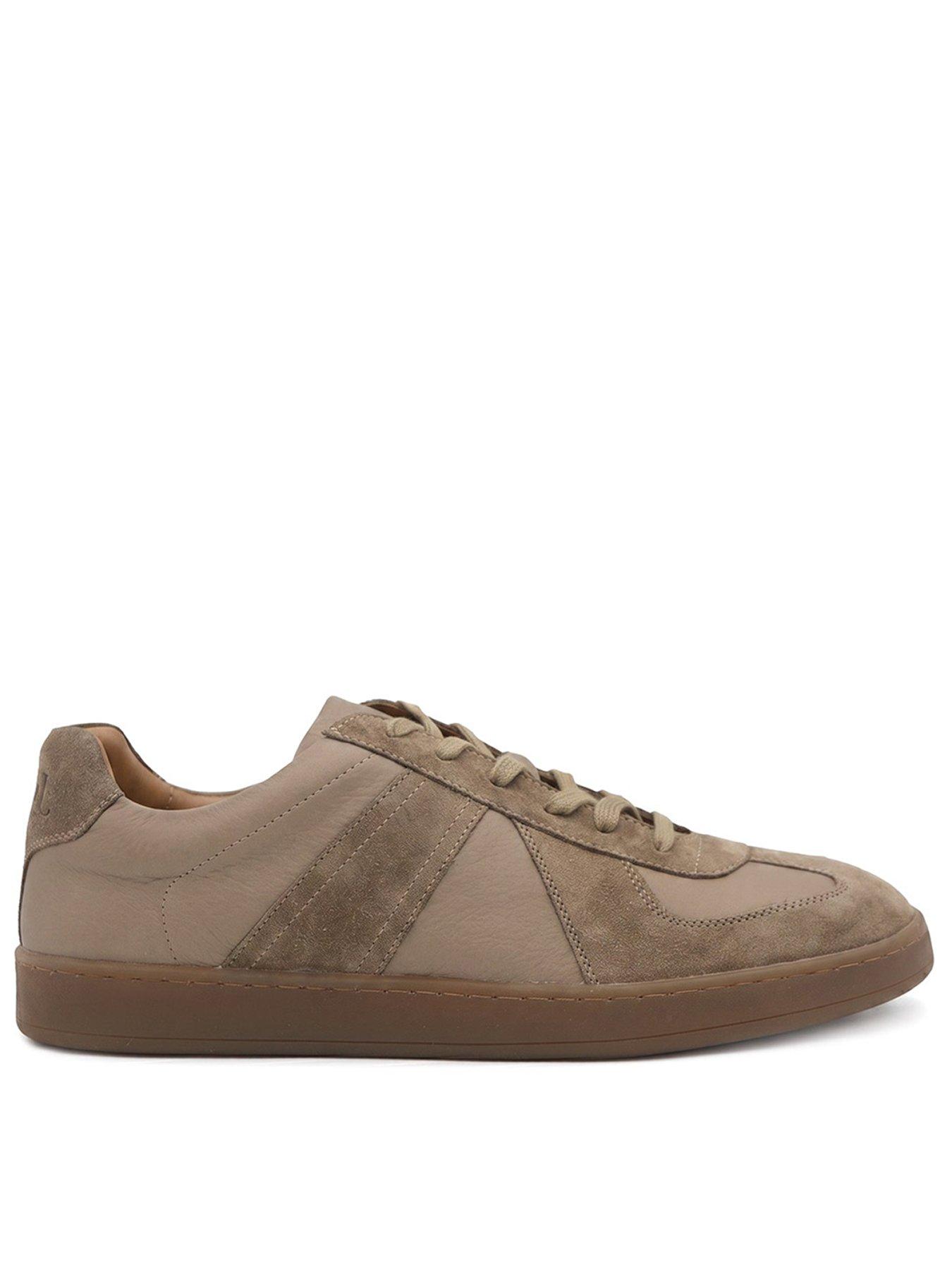 Image 1 of 6 of Jones Bootmaker Mens Santo Suede Panelled Lace-Up Shoes - Brown